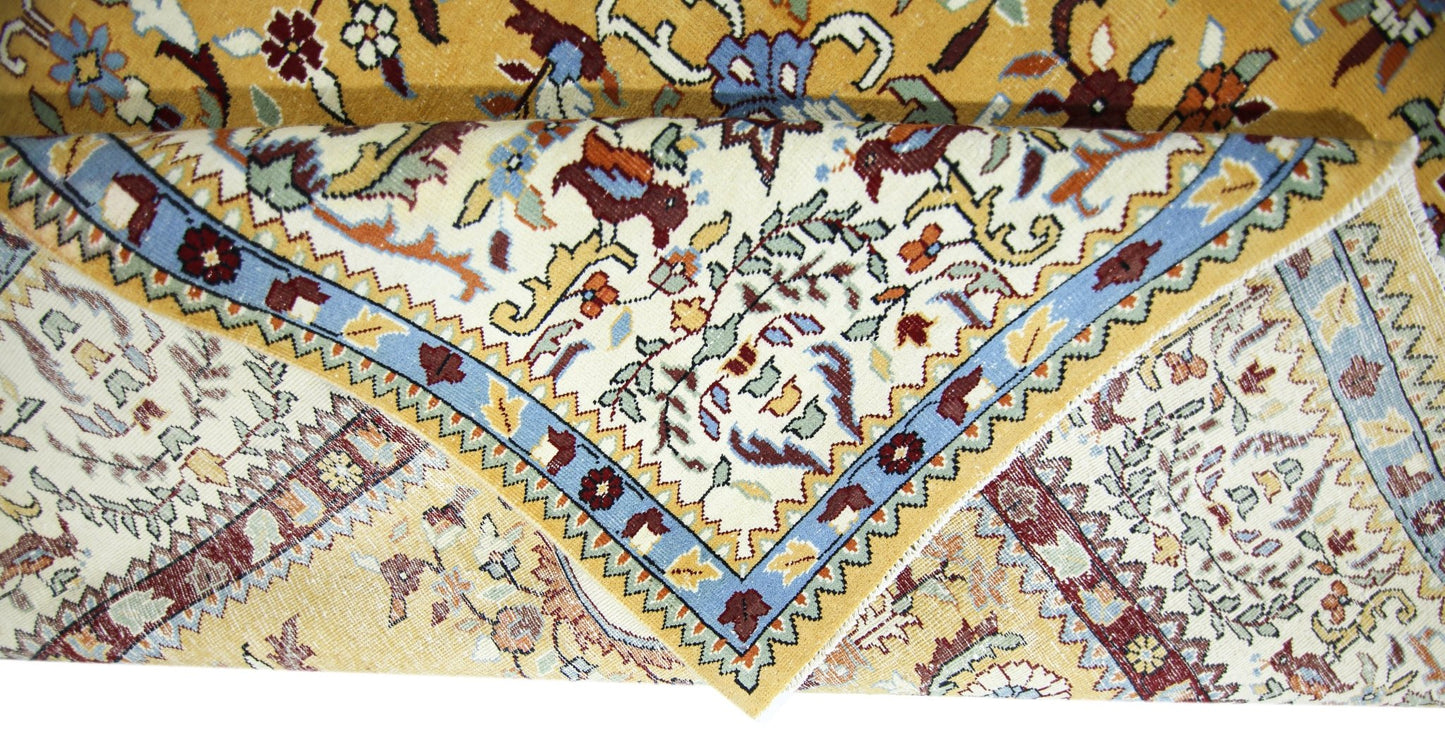 Handmade Vintage Persian Rug | 361 x 257 cm | 11'10" x 8'5" - Najaf Rugs & Textile