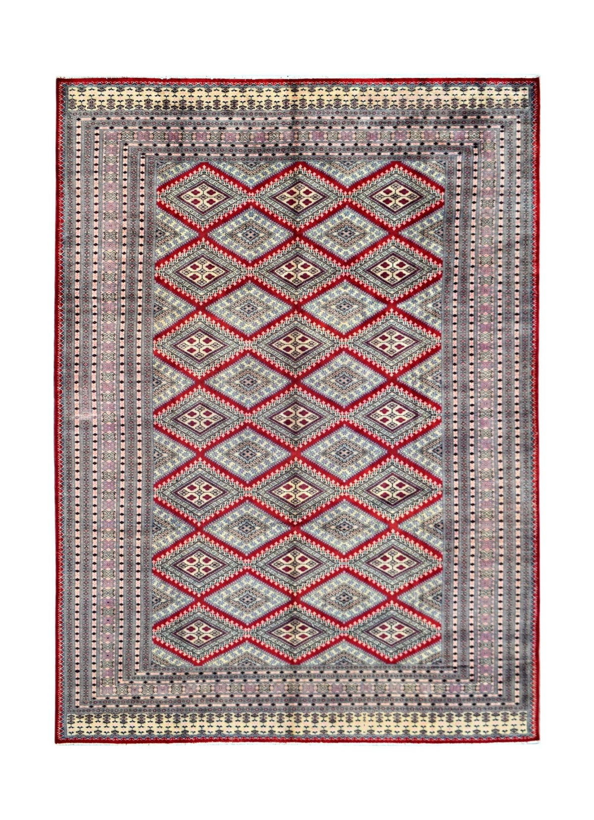 Handmade Vintage Princess Bokhara Rug | 310 x 217 cm | 10'2" x 7'2" - Najaf Rugs & Textile