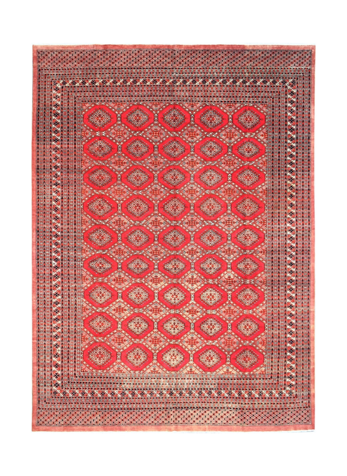Handmade Vintage Princess Bokhara Rug | 327 x 246 cm | 10'9" x 8'1" - Najaf Rugs & Textile