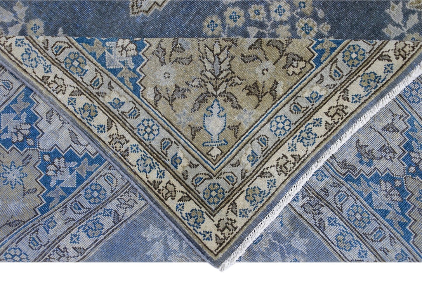 Handmade Vintage Persian Tabriz Rug | 348 x 256 cm | 11'5" x 8'5" - Najaf Rugs & Textile