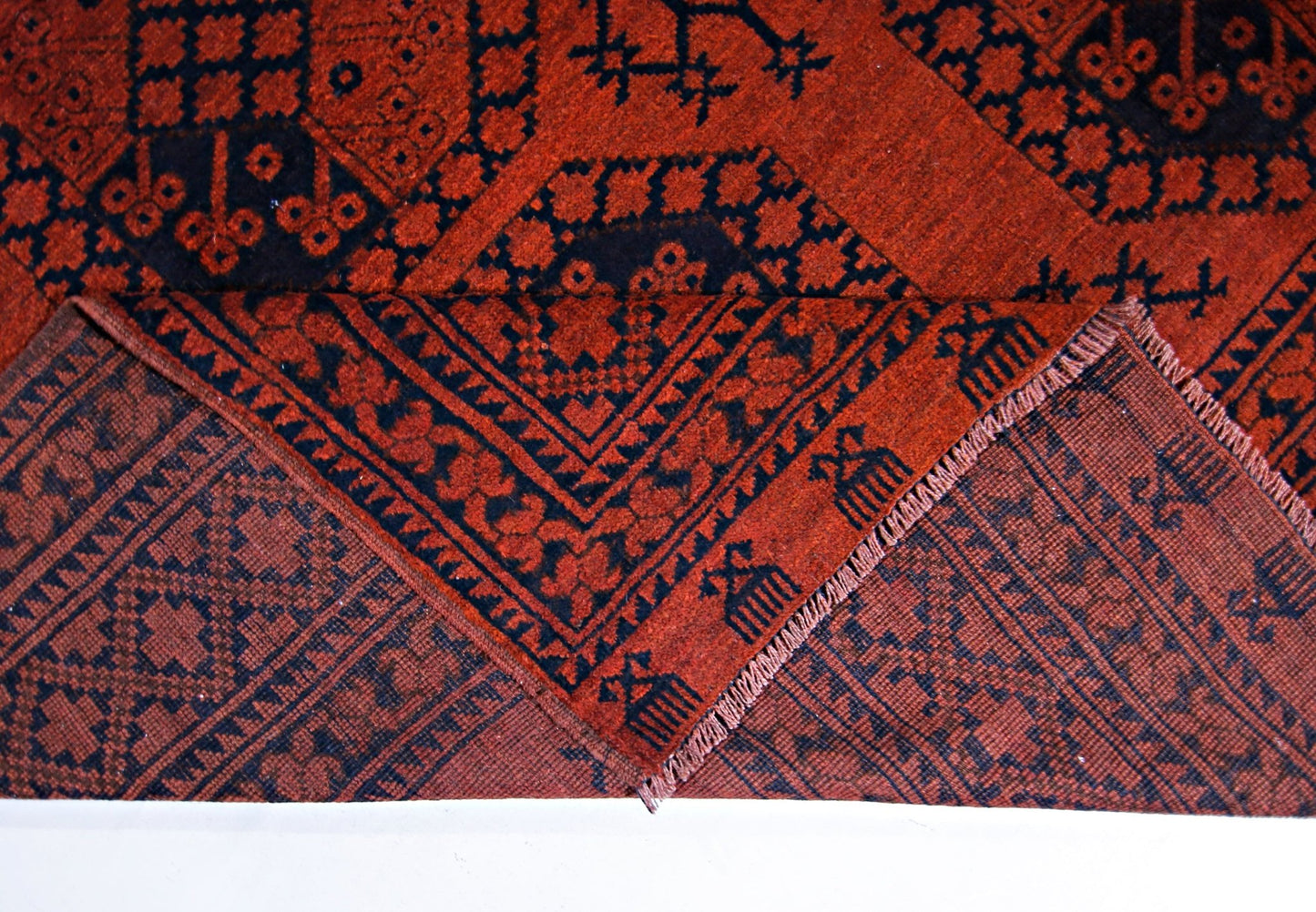 Handmade Antique Afghan Turkmen Rug | 307 x 262 cm | 10'1" x 8'7" - Najaf Rugs & Textile