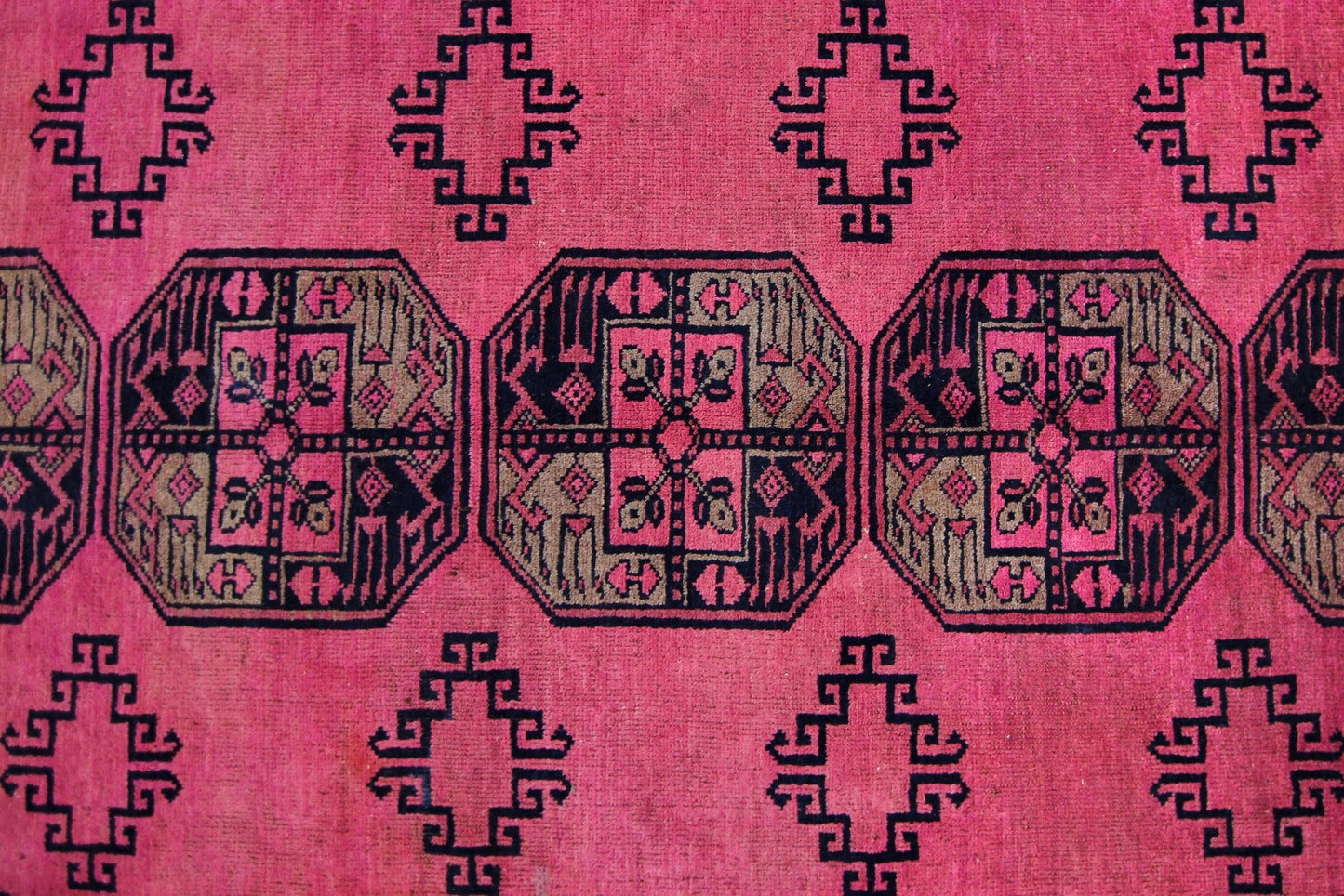 Handmade Vintage Afghan Turkmen Rug | 392 x 306 cm | 12'10" x 10'1" - Najaf Rugs & Textile