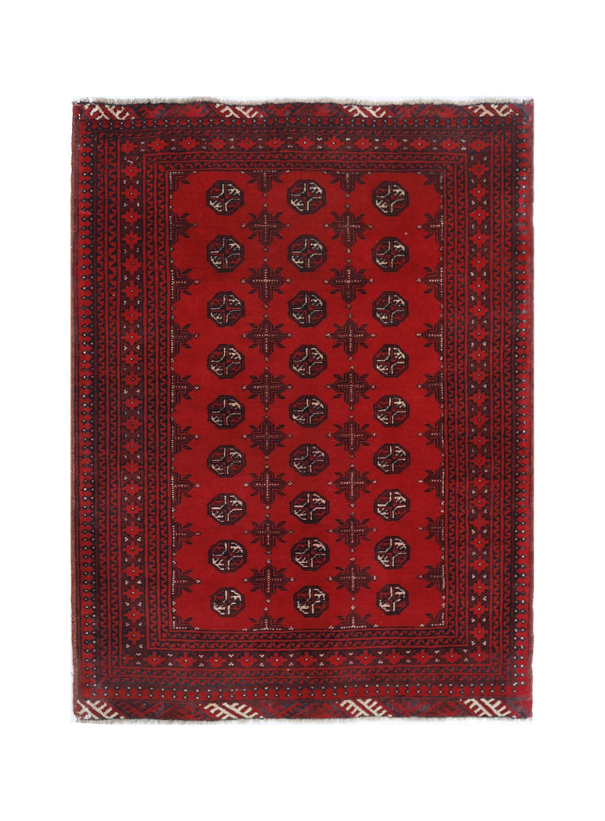 Handmade Afghan Turkmen Rug | 135 x 103 cm | 4'5" x 3'5" - Najaf Rugs & Textile