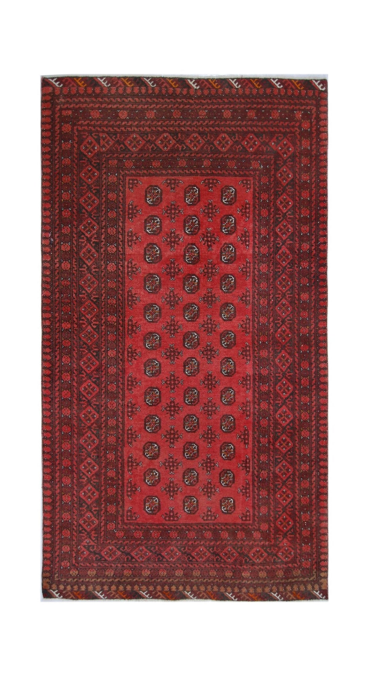 Handmade Afghan Turkmen Rug | 187 x 103 cm | 6'2" x 3'4" - Najaf Rugs & Textile