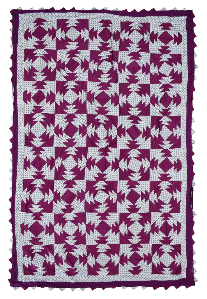 Hand Embroidered Patchwork Textile | 233 x 148 cm | 7'6" x 4'8" - Najaf Rugs & Textile
