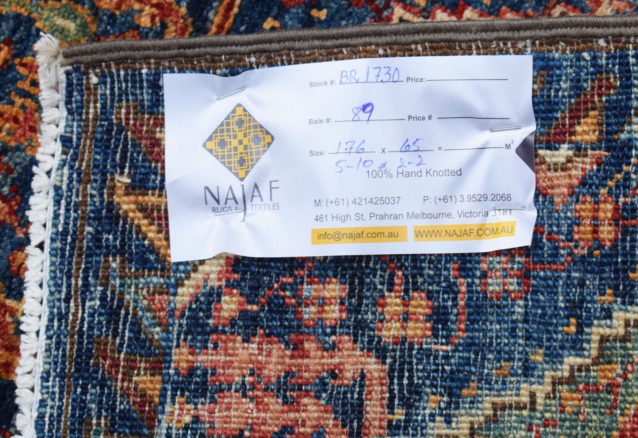 Handknotted Afghan Chobi Hallway Runner | 176 x 65 cm | 5'10" x 2'2" - Najaf Rugs & Textile