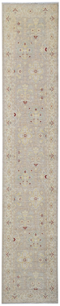 Handknotted Afghan Chobi Hallway Runner | 354 x 74 cm | 11'7" x 2'5" - Najaf Rugs & Textile