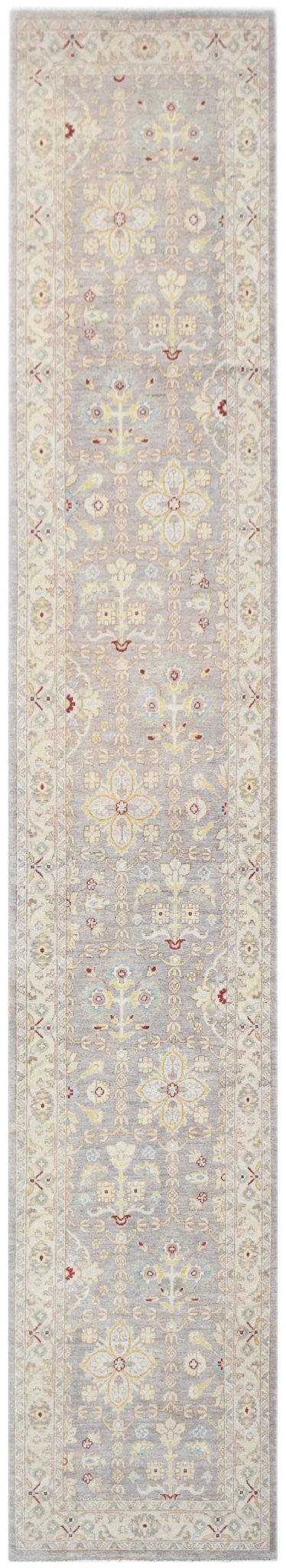 Handknotted Afghan Chobi Hallway Runner | 427 x 77 cm | 14' x 2'6" - Najaf Rugs & Textile