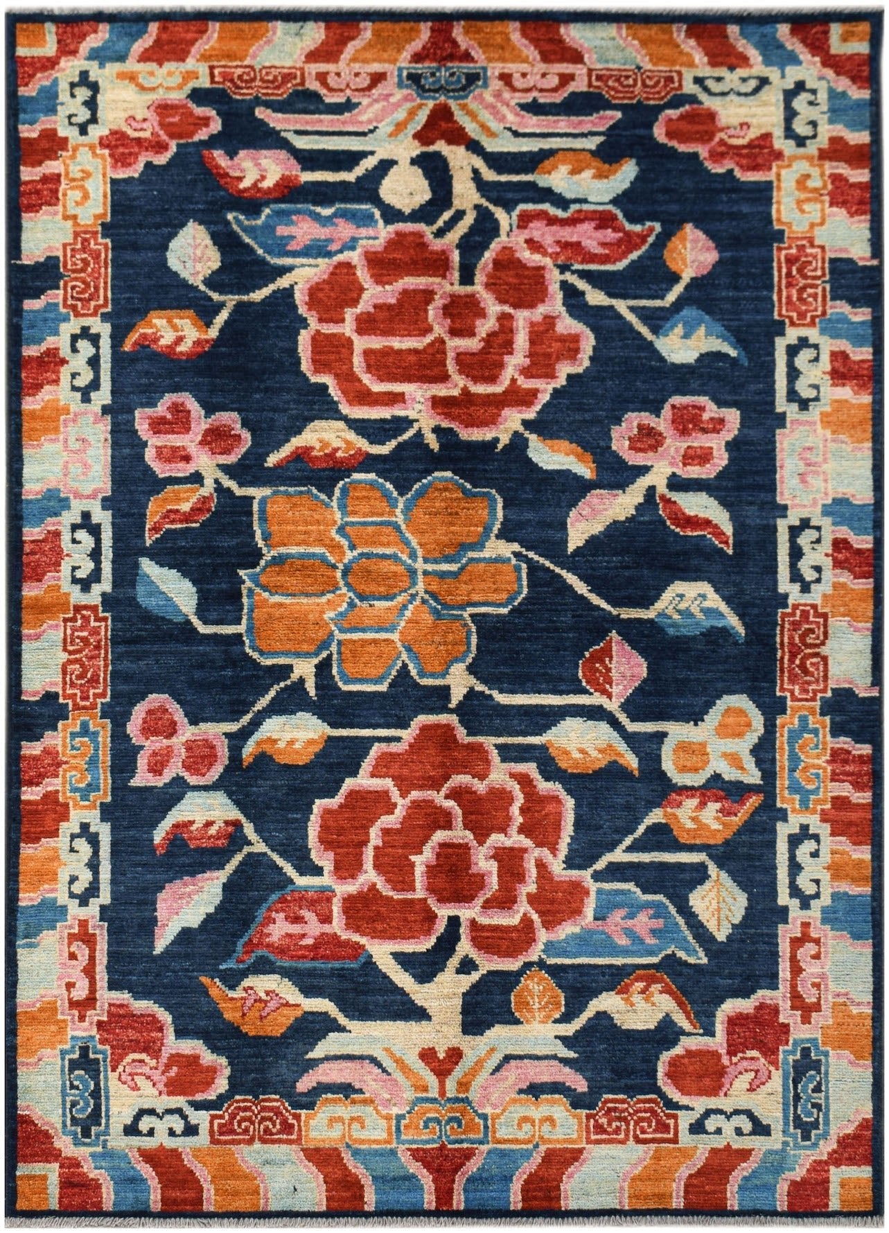 Handknotted Transitional Tribal Afghan Rug | 235 x 173 cm | 7'9" x 5'8" - Najaf Rugs & Textile