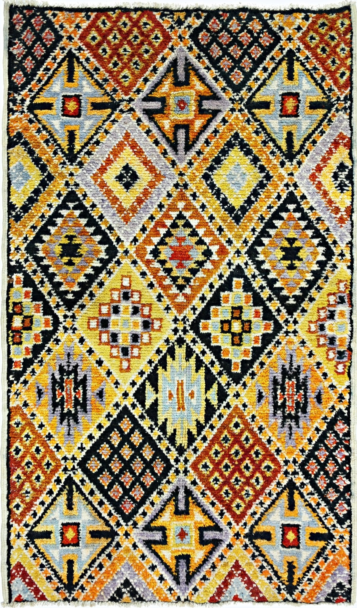 Handknotted Tribal Afghan Berber Rug | 134 x 81 cm | 4'5" x 2'8" - Najaf Rugs & Textile