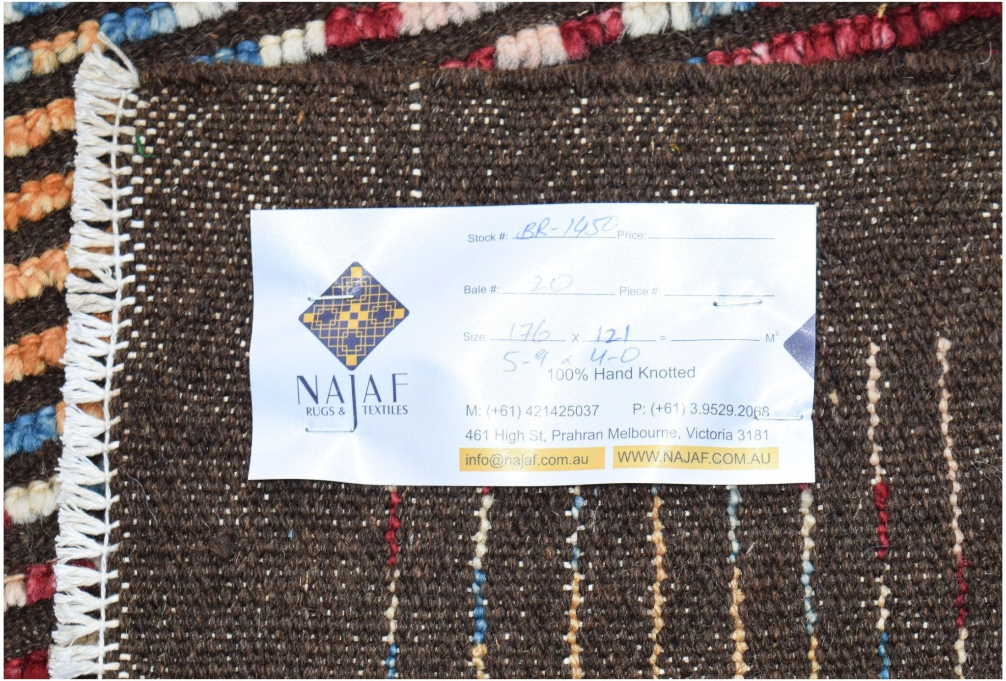 Handknotted Tribal Afghan Berber Rug | 176 x 121 cm | 5'9" x 4' - Najaf Rugs & Textile