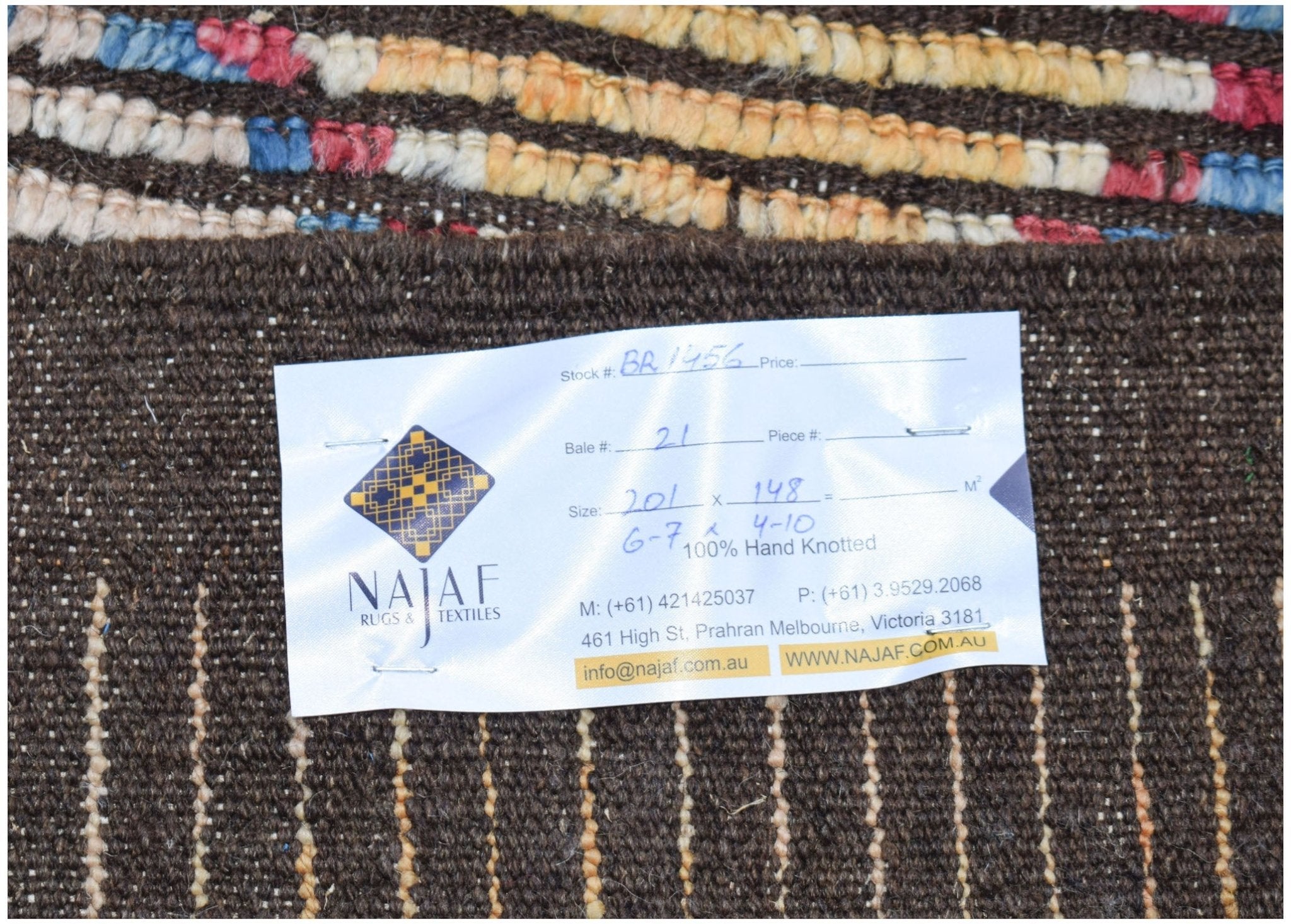 Handknotted Tribal Afghan Berber Rug | 201 x 148 cm | 6'7" x 4'10" - Najaf Rugs & Textile