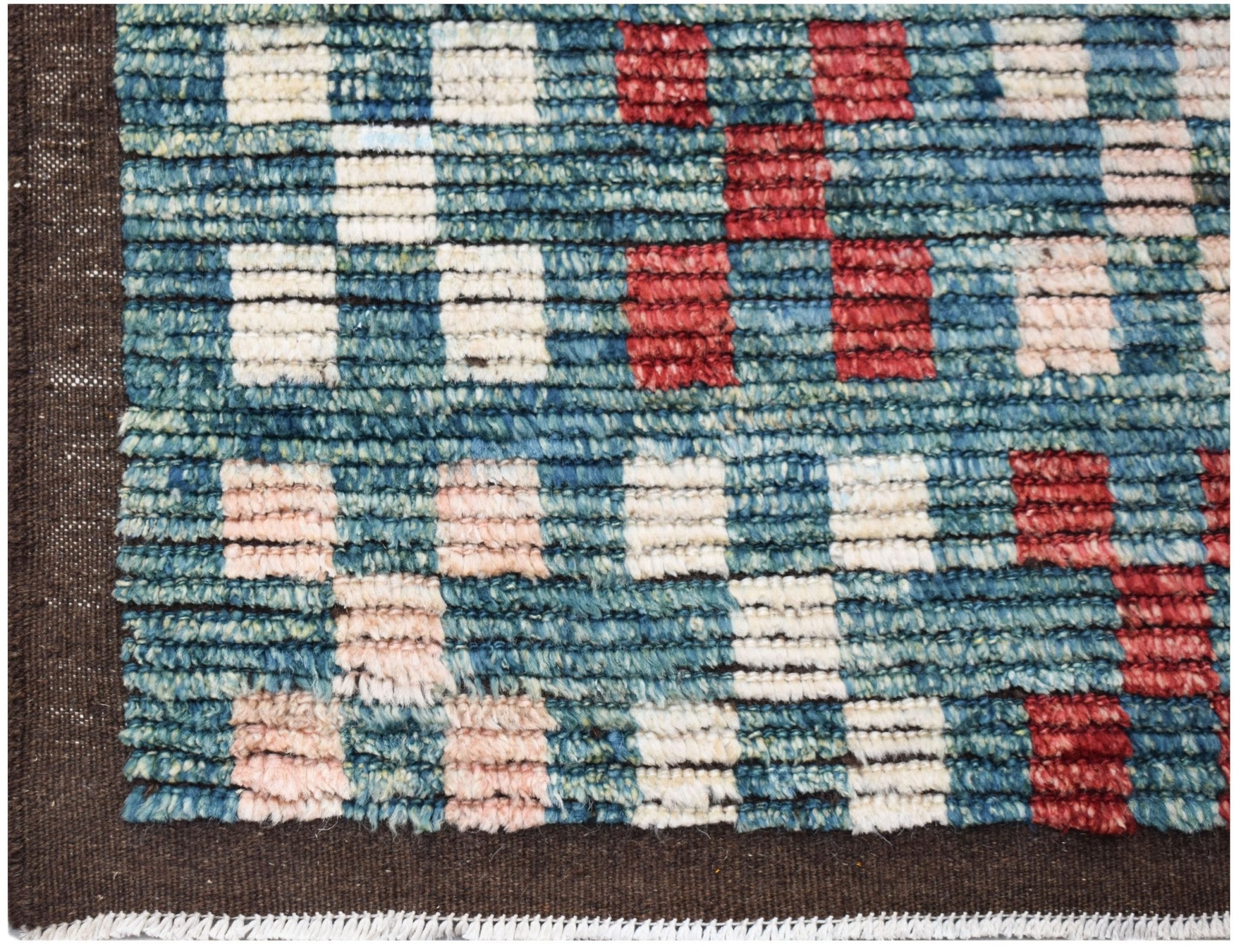 Handknotted Tribal Afghan Berber Rug | 201 x 149 cm | 6'7" x 4'11" - Najaf Rugs & Textile