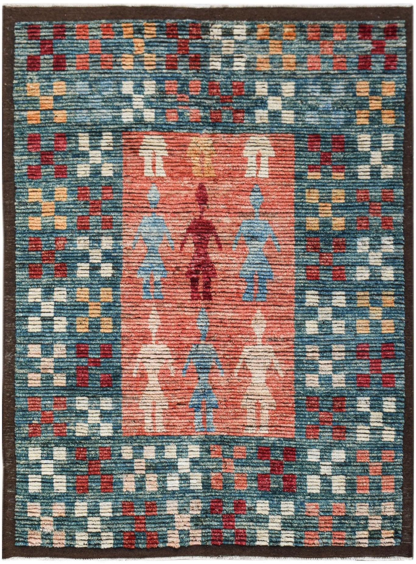 Handknotted Tribal Afghan Berber Rug | 201 x 149 cm | 6'7" x 4'11" - Najaf Rugs & Textile