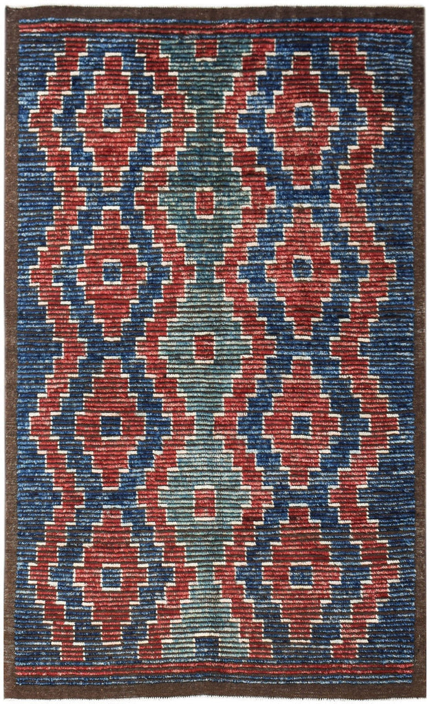 Handknotted Tribal Afghan Berber Rug | 248 x 150 cm | 8'2" x 4'4" - Najaf Rugs & Textile