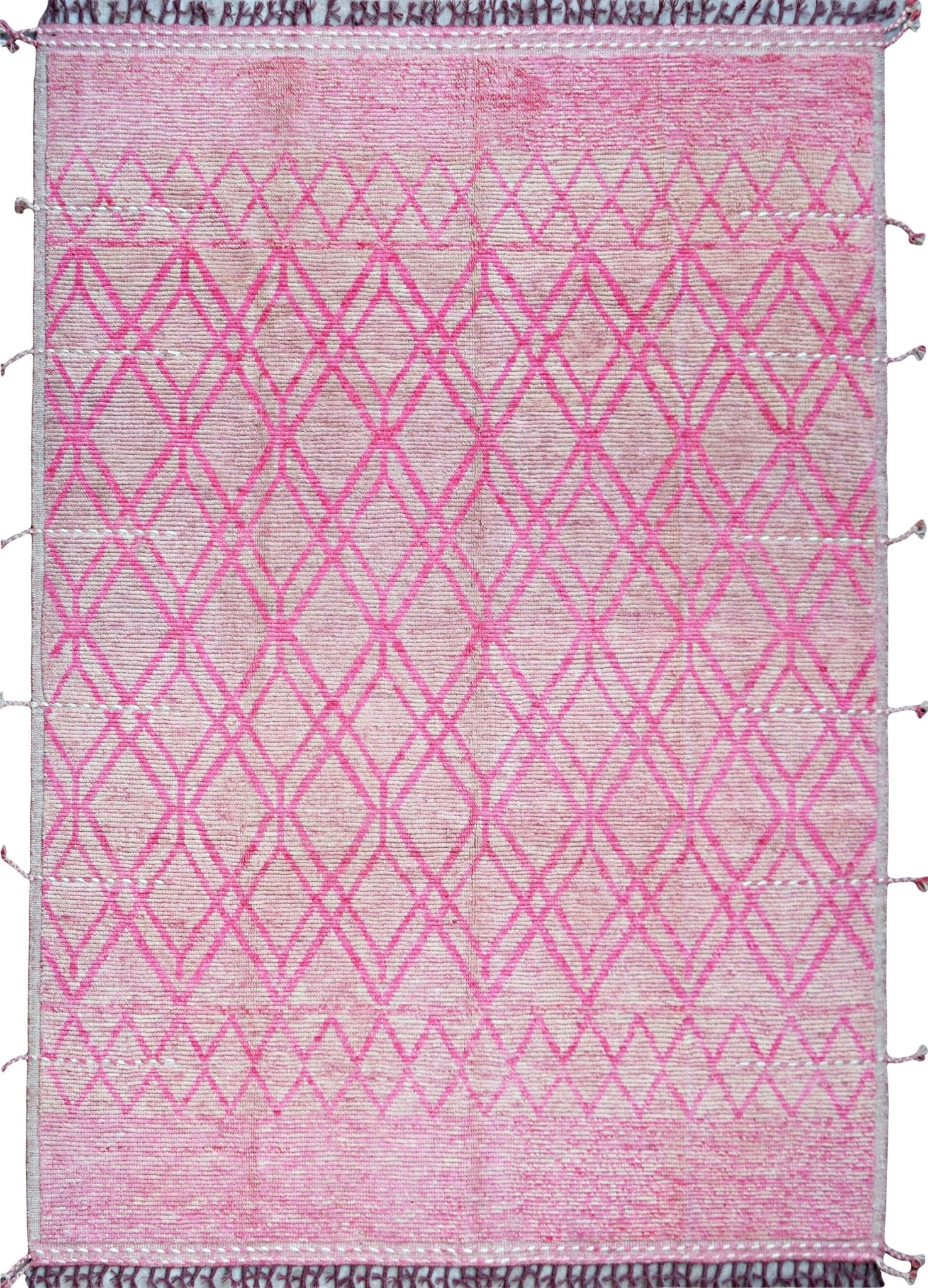 Handknotted Tribal Afghan Berber Rug | 316 x 243 cm | 10'5" x 8' - Najaf Rugs & Textile