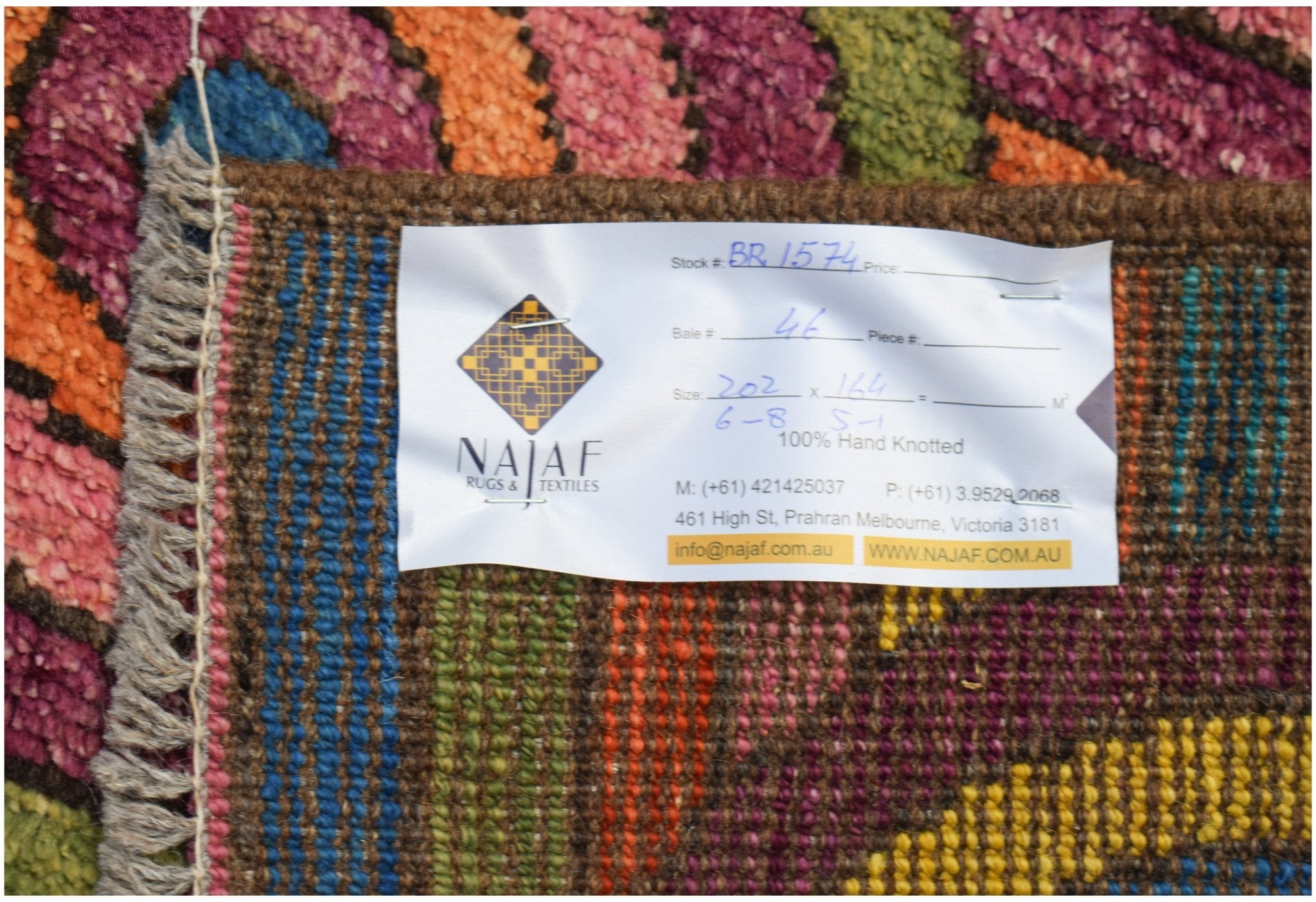 Handknotted Tribal Afghan Rug | 202 x 154 cm | 6'8" x 5'1" - Najaf Rugs & Textile