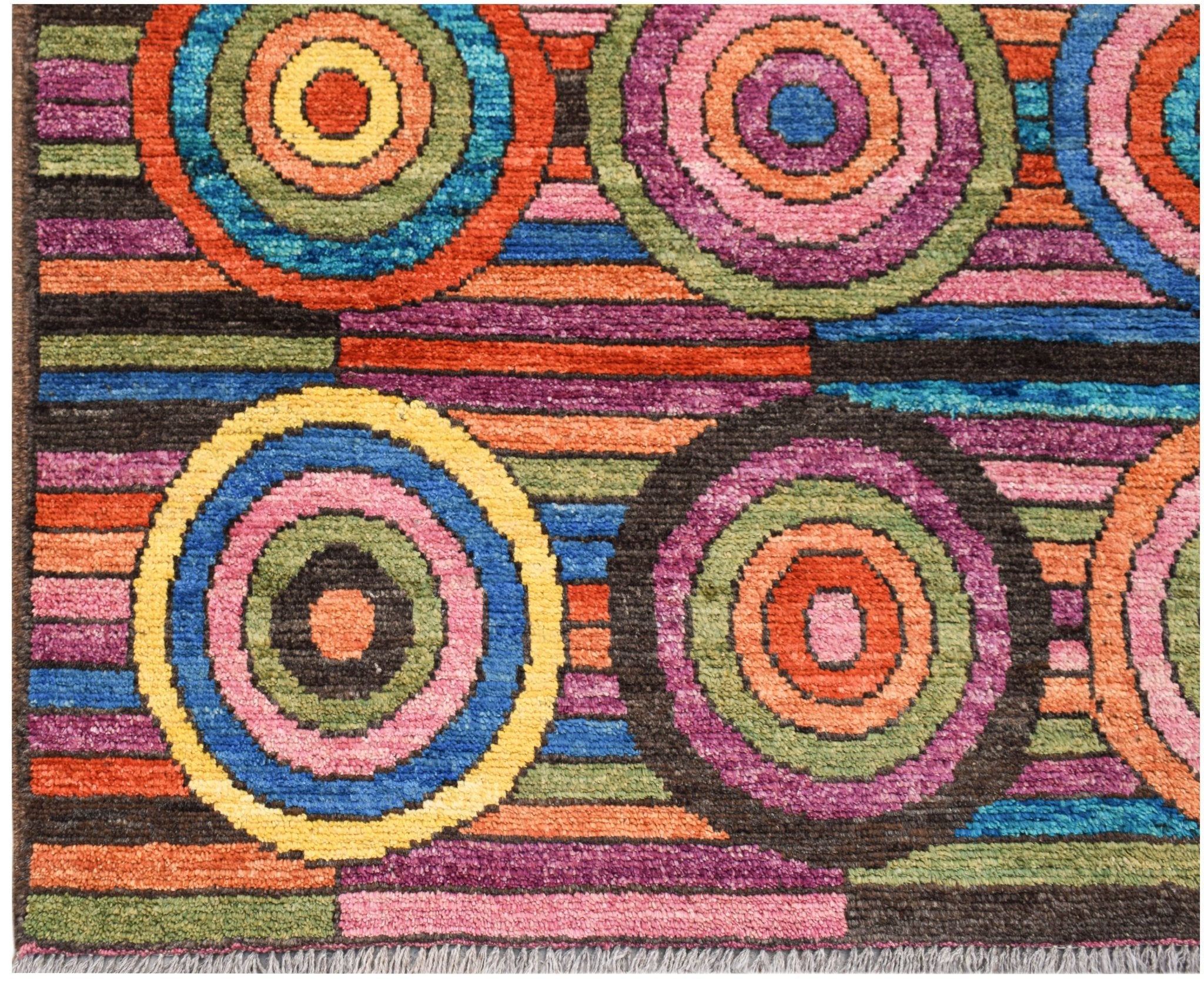 Handknotted Tribal Afghan Rug | 202 x 154 cm | 6'8" x 5'1" - Najaf Rugs & Textile