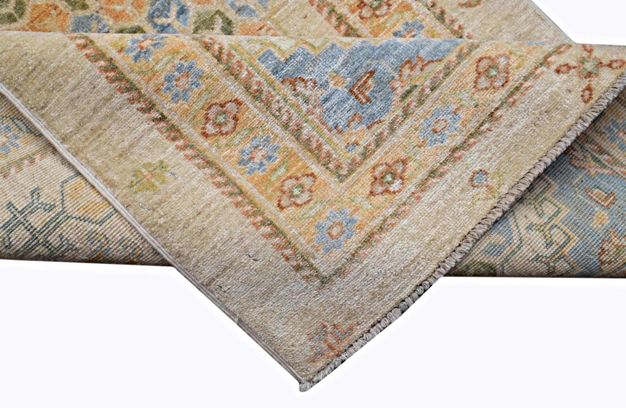 Handmade Afghan Chobi Hallway Runner | 215 x 86 cm | 7'1" x 2'10" - Najaf Rugs & Textile