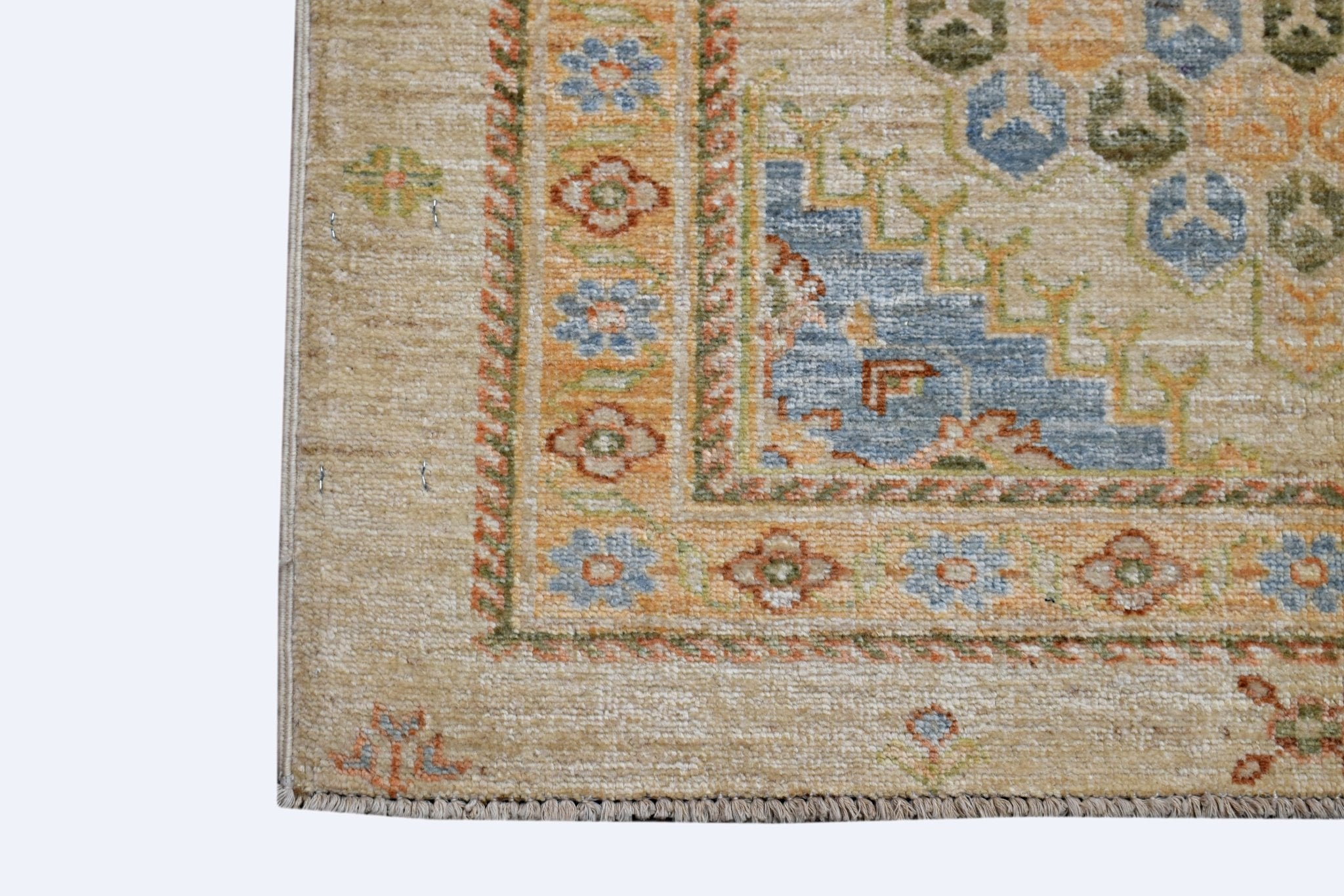 Handmade Afghan Chobi Hallway Runner | 215 x 86 cm | 7'1" x 2'10" - Najaf Rugs & Textile