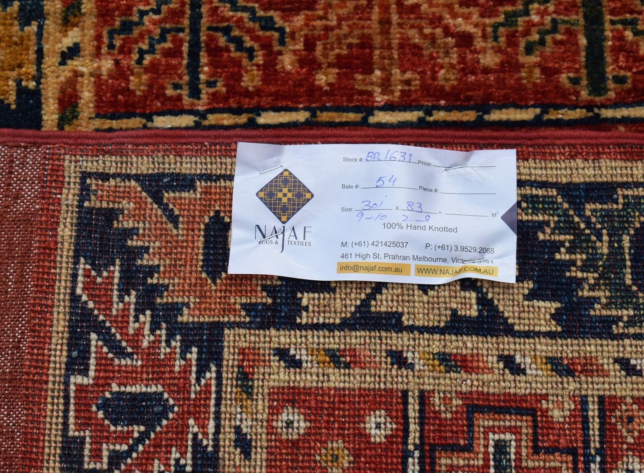 Handmade Afghan Chobi Hallway Runner | 301 x 83 cm | 9'10" x 2' - Najaf Rugs & Textile