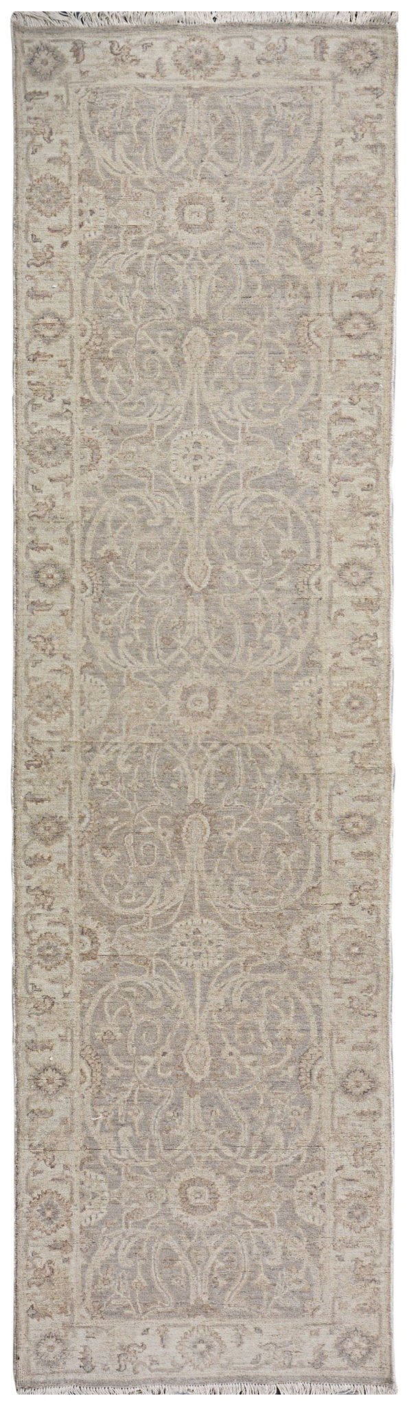 Handmade Afghan Chobi Hallway Runner | Bamyan Collection | 289 x 74 cm | 9'6" x 2'5" - Najaf Rugs & Textile