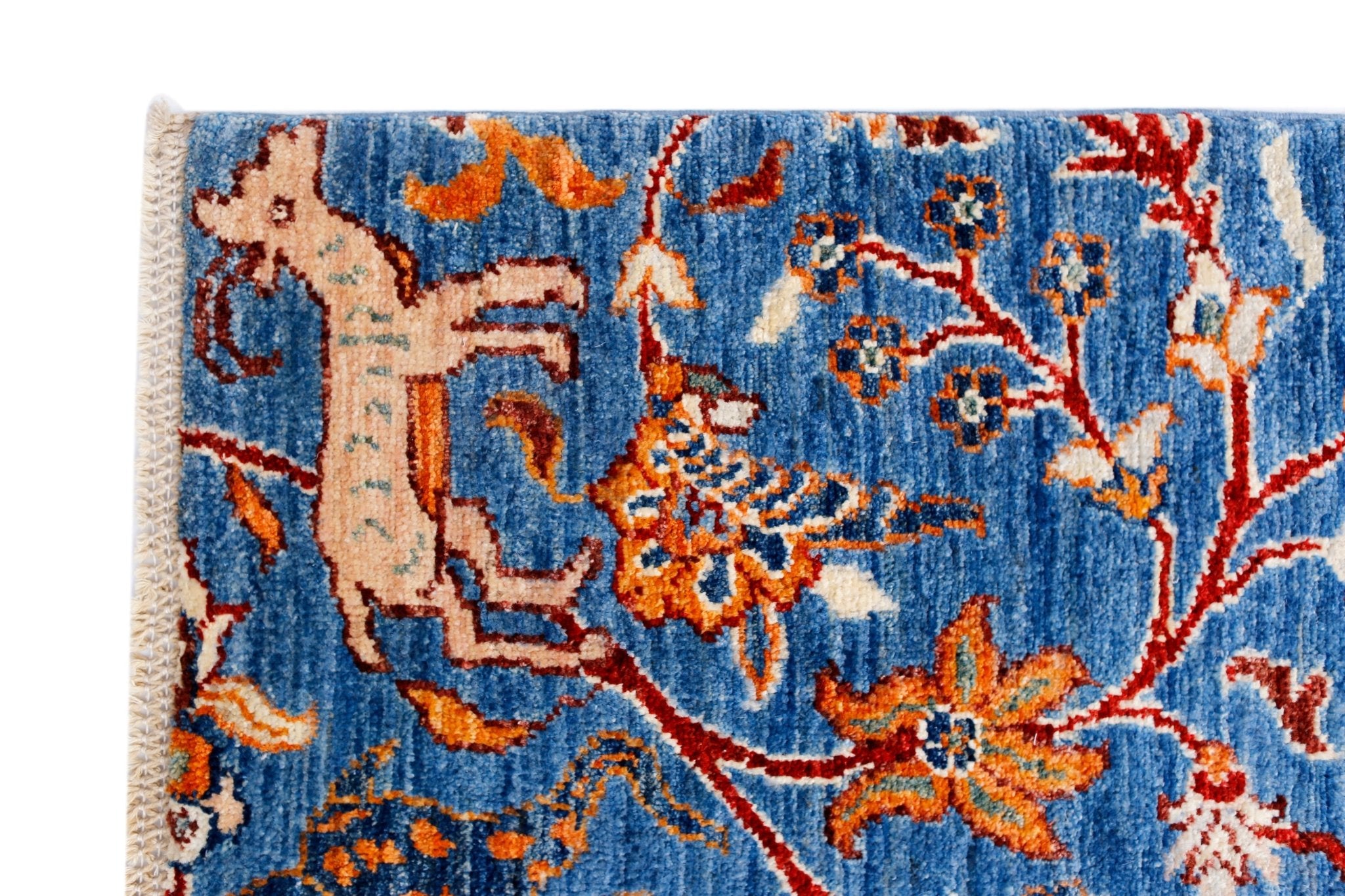 Handmade Afghan Chobi Hunting Rug | 184 x 121 cm | 6'1" x 4' - Najaf Rugs & Textile