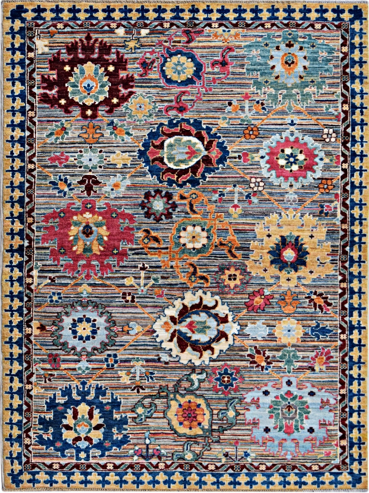 Handmade Afghan Chobi Rug | 179 x 119 cm | 5'10" x 3'11" - Najaf Rugs & Textile
