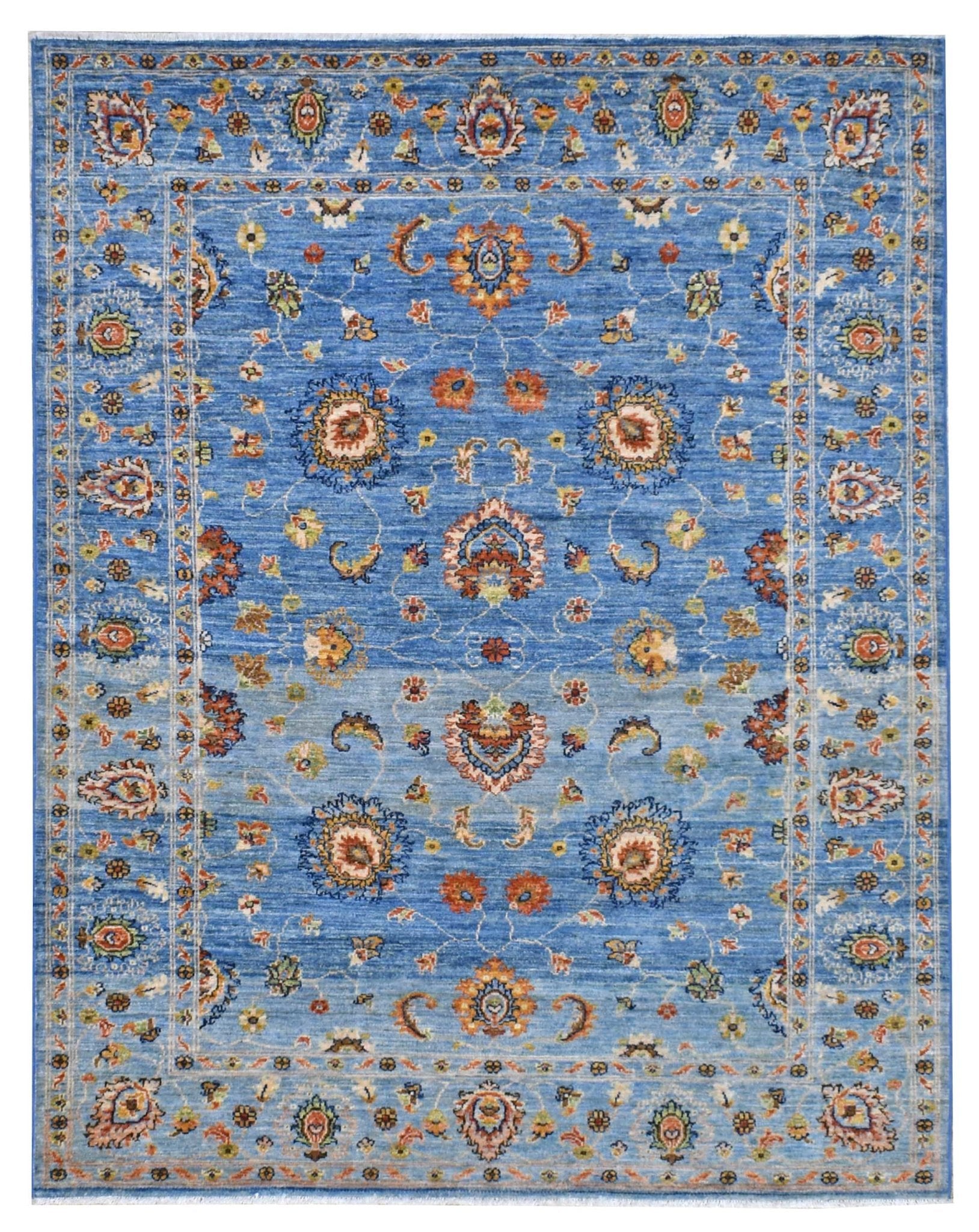 Handmade Afghan Chobi Rug | 188 x 148 cm | 6'1" x 4'8" - Najaf Rugs & Textile