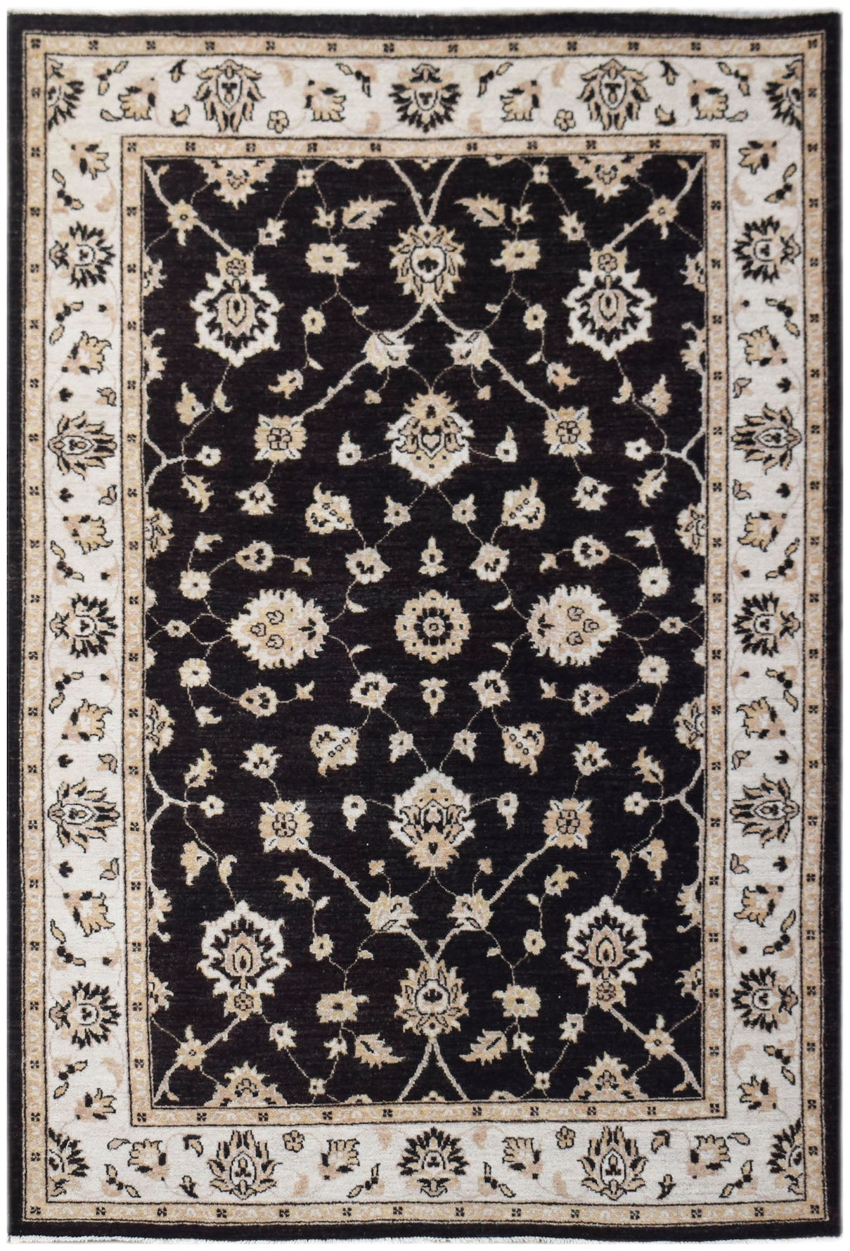 Handmade Afghan Chobi Rug | 202 x 138 cm | 6'8" x 4'7" - Najaf Rugs & Textile