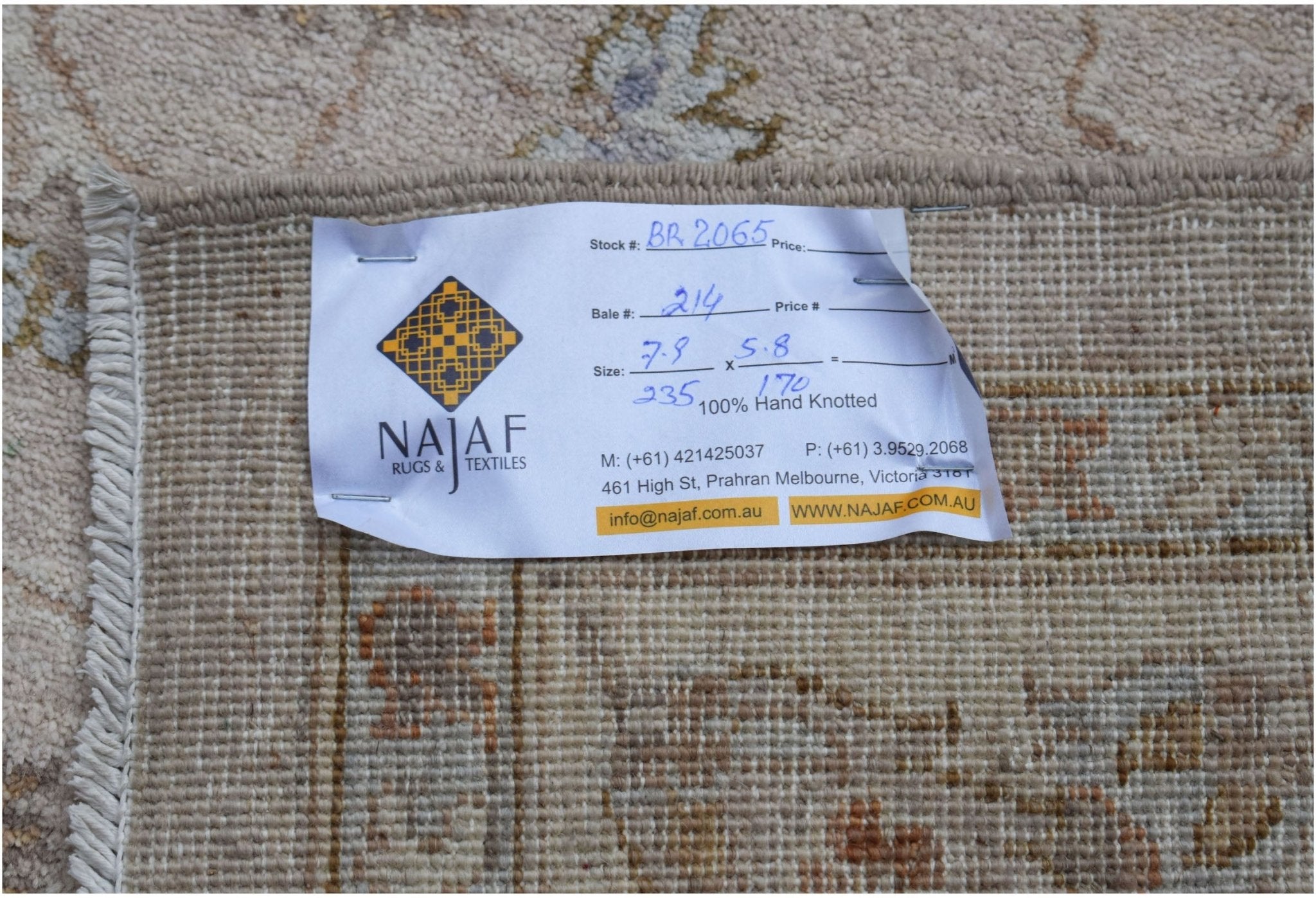 Handmade Afghan Chobi Rug | 235 x 170 cm | 7'9" x 5'8" - Najaf Rugs & Textile