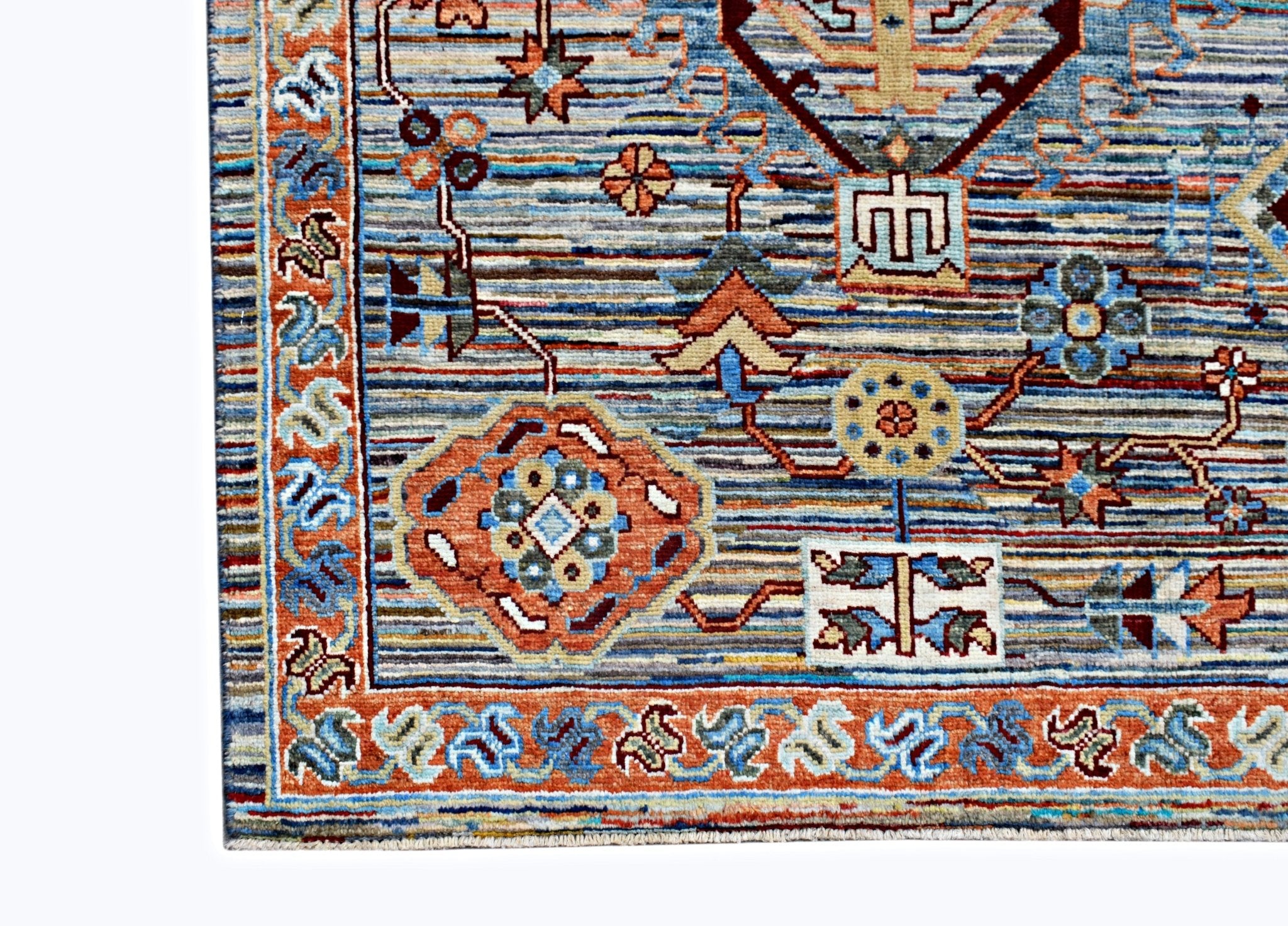 Handmade Afghan Chobi Rug | 235 x 172 cm | 7'9" x 5'8" - Najaf Rugs & Textile