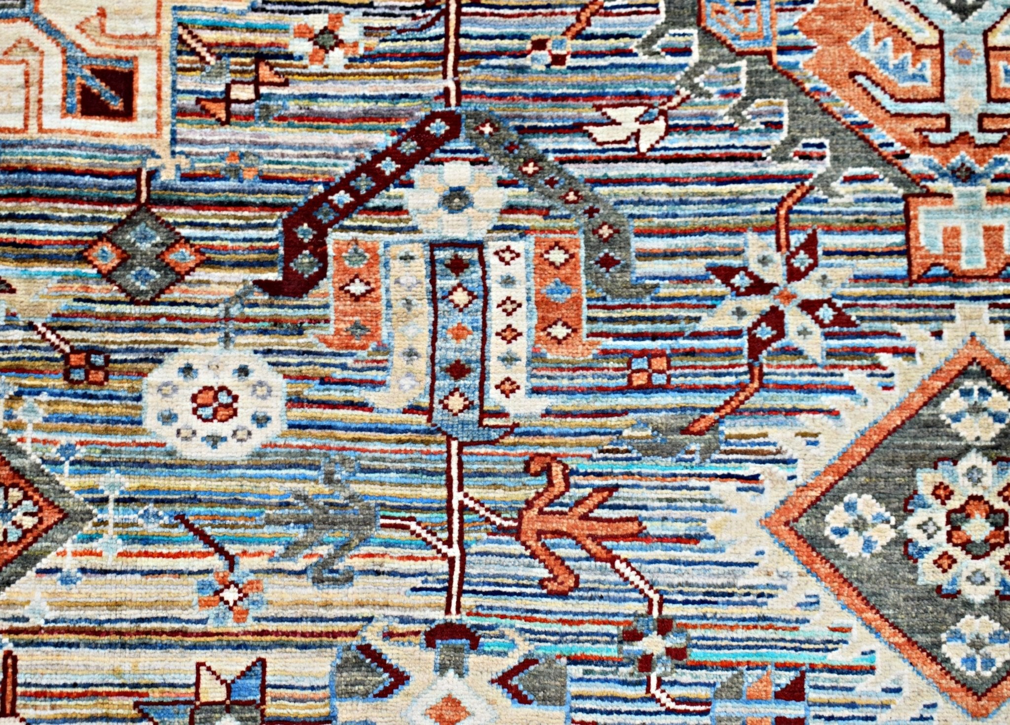 Handmade Afghan Chobi Rug | 235 x 172 cm | 7'9" x 5'8" - Najaf Rugs & Textile