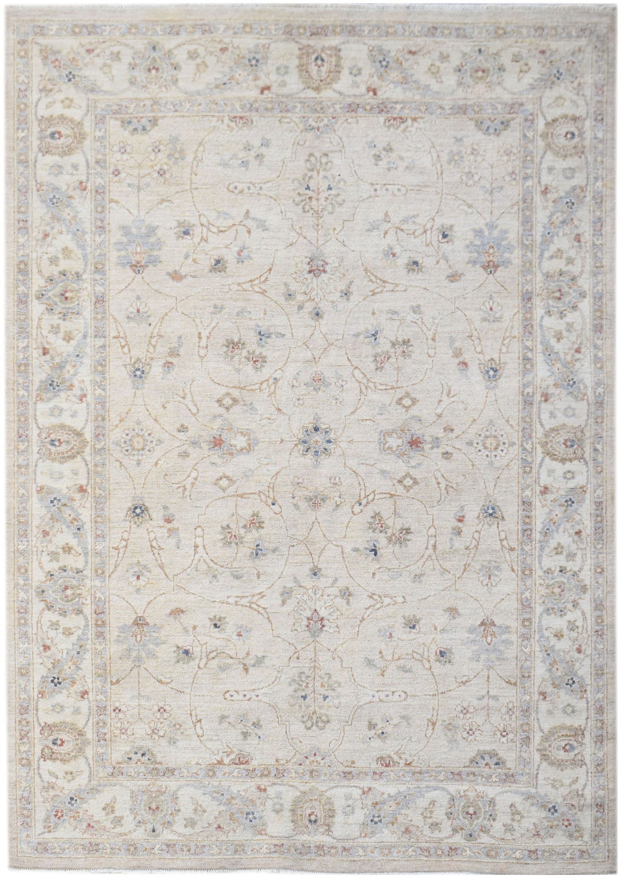 Handmade Afghan Chobi Rug | 236 x 169 cm | 7'9" x 5'7" - Najaf Rugs & Textile