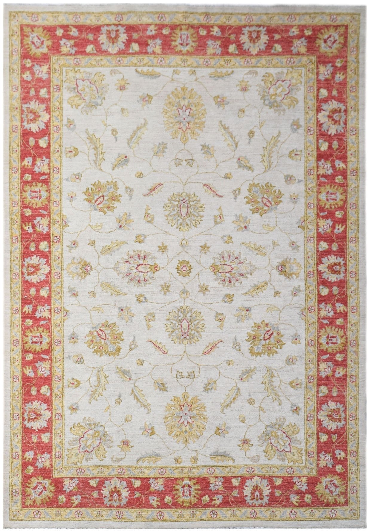 Handmade Afghan Chobi Rug | 242 x 169 cm | 8' x 5'7" - Najaf Rugs & Textile