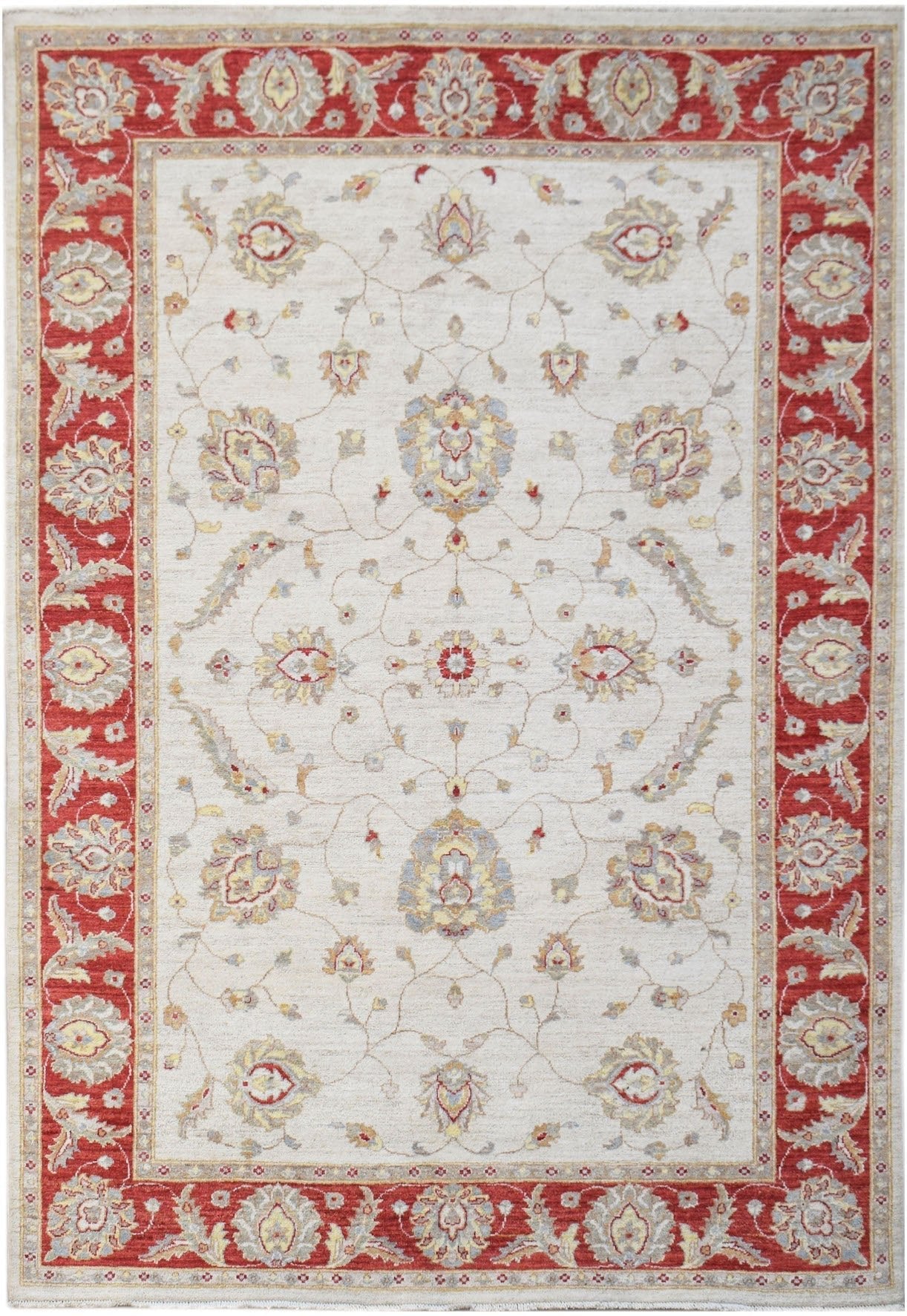 Handmade Afghan Chobi Rug | 243 x 169 cm | 8' x 5'7" - Najaf Rugs & Textile