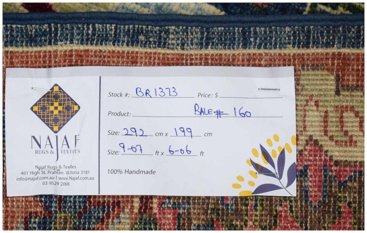 Handmade Afghan Chobi Rug | 292 x 199 cm | 9'4" x 6'6" - Najaf Rugs & Textile