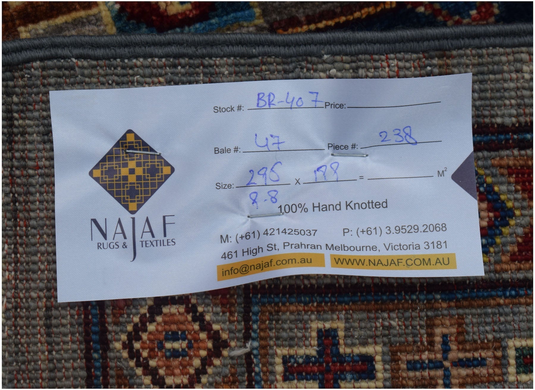 Handmade Afghan Chobi Rug | 295 x 199 cm | 9'8" x 6'7" - Najaf Rugs & Textile