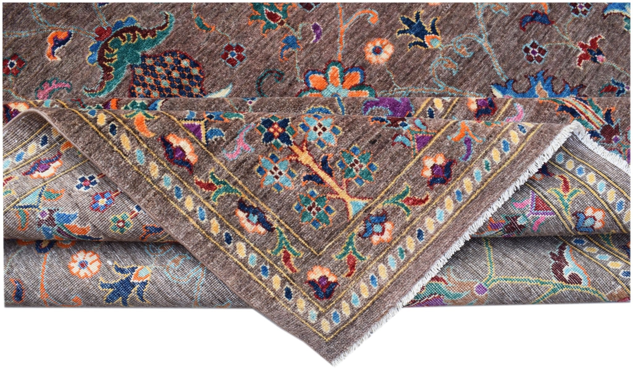 Handmade Afghan Chobi Rug | 313 x 204 cm | 10'3" x 6'8" - Najaf Rugs & Textile