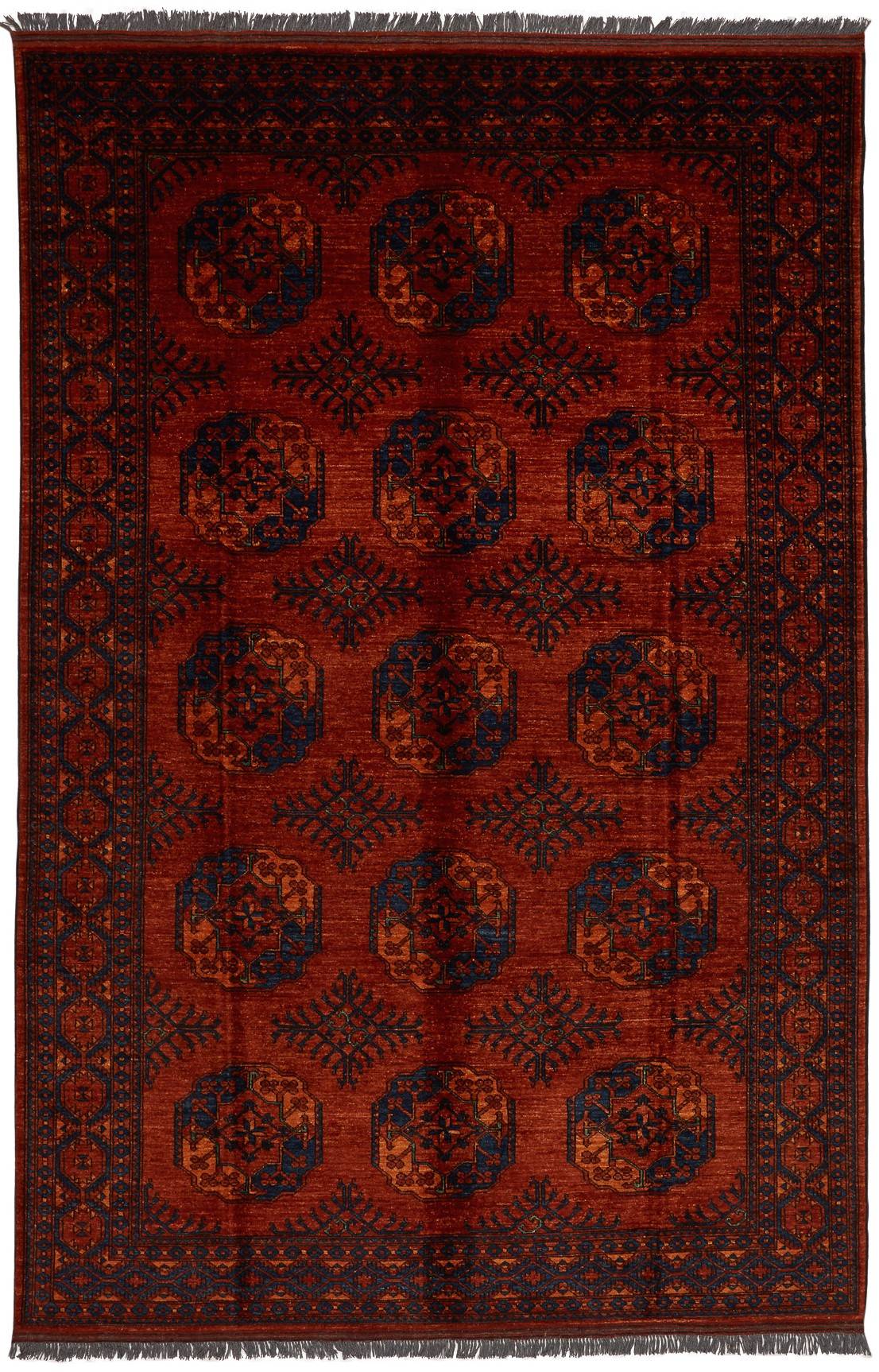 Handmade Afghan Chobi Rug | 315 x 203 cm | 10'3" x 6'6" - Najaf Rugs & Textile
