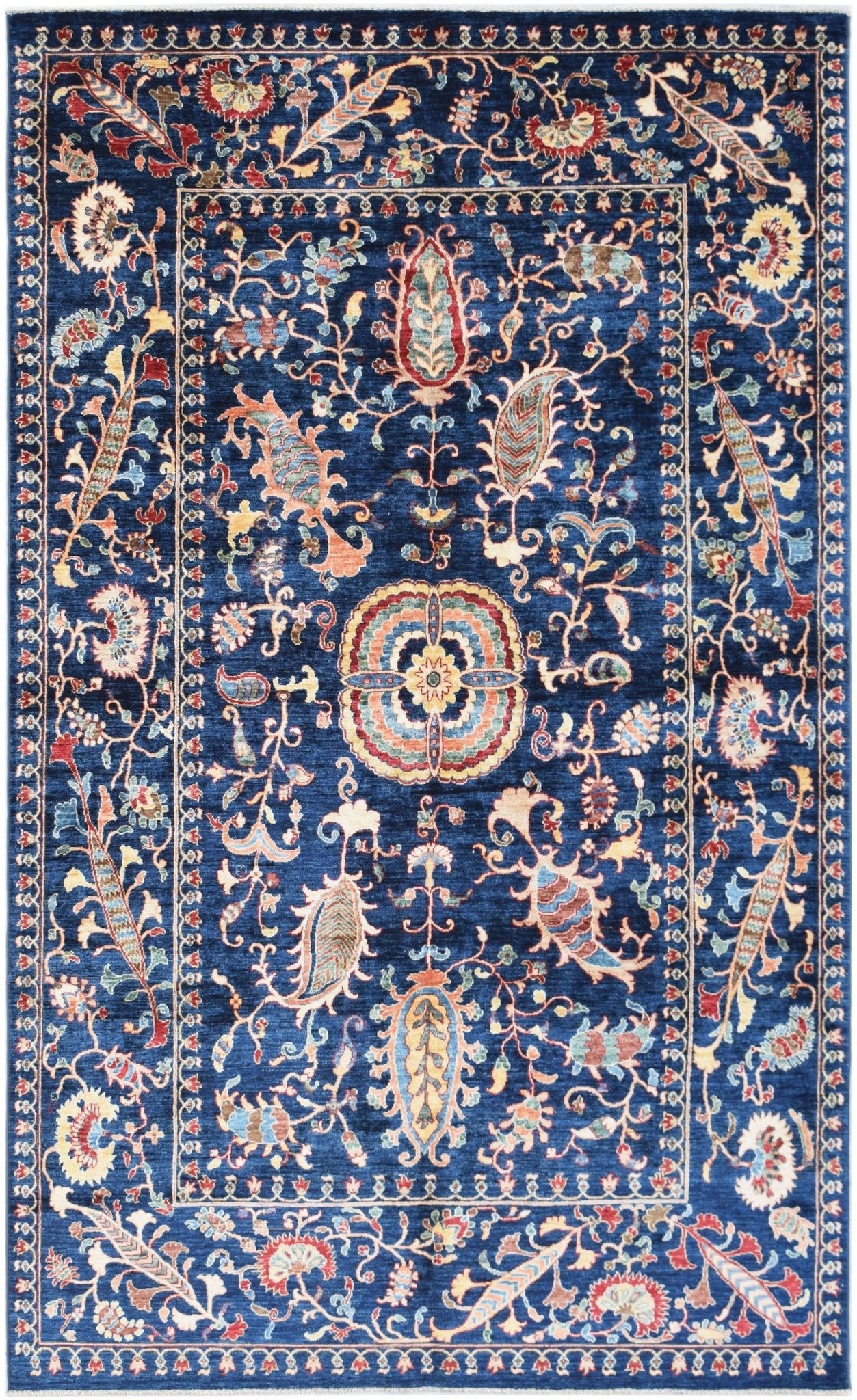 Handmade Afghan Chobi Rug | 337 x 197 cm | 11'1" x 6'5" - Najaf Rugs & Textile