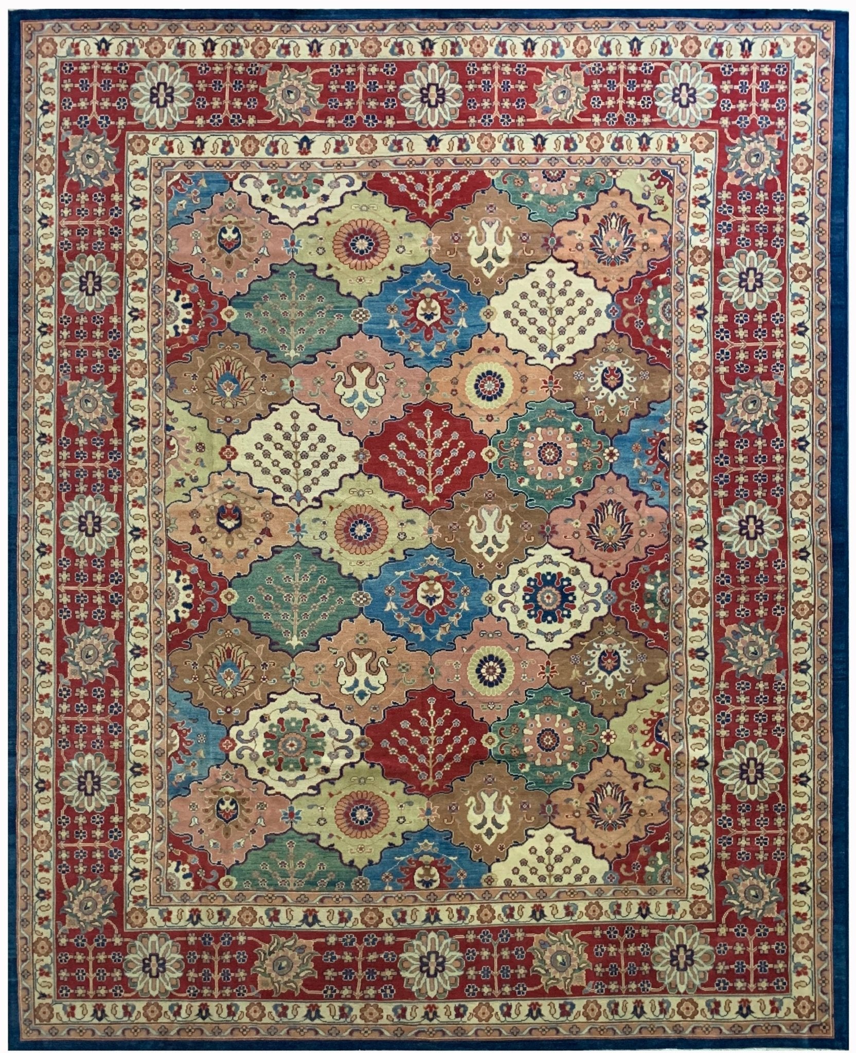 Handmade Afghan Chobi Rug | 457 x 368 cm | 15' x 12'1" - Najaf Rugs & Textile