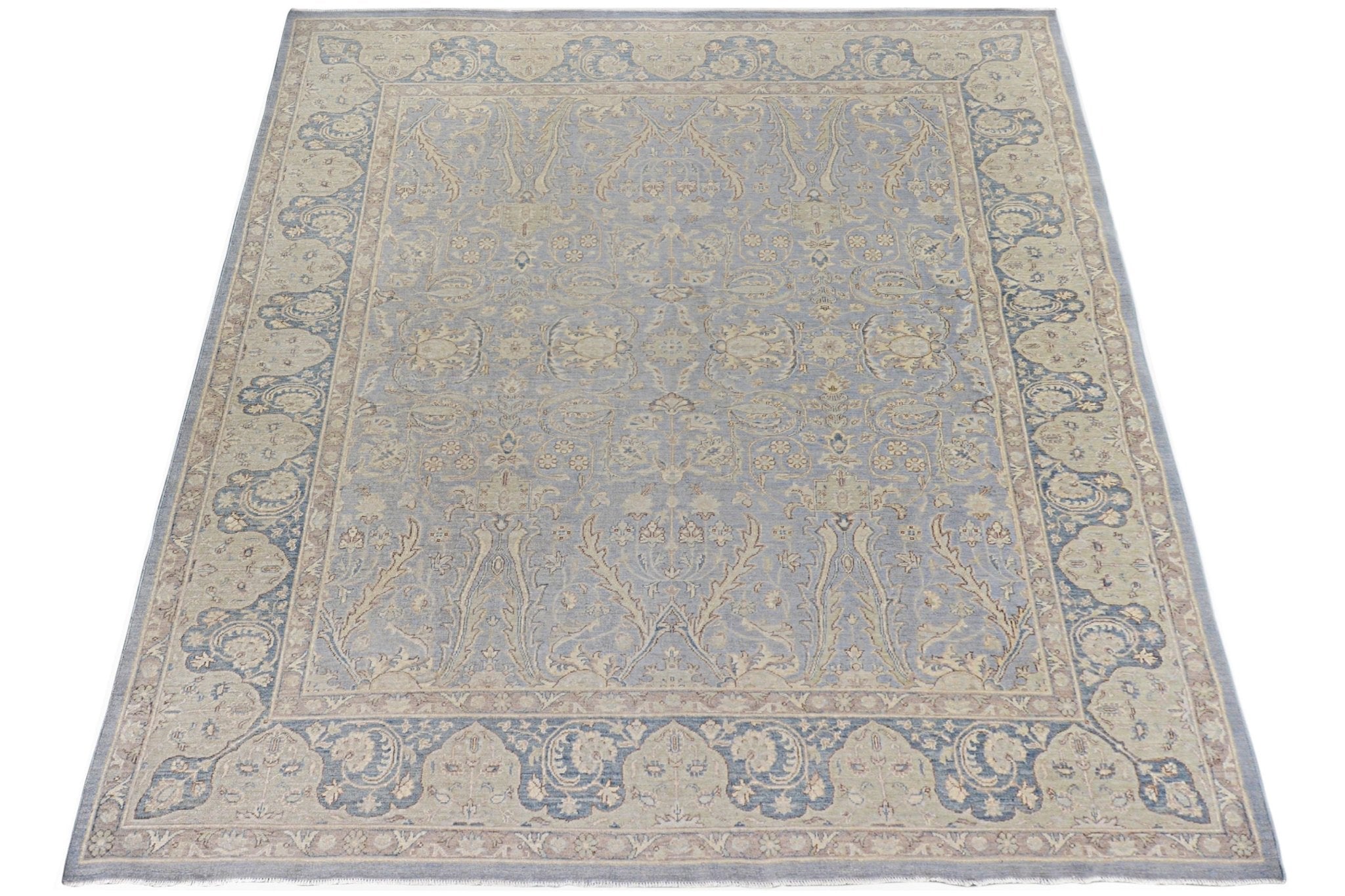 Handmade Afghan Chobi Rug | Bamyan Collection | 288 x 242 cm | 9'5" x 7'11" - Najaf Rugs & Textile