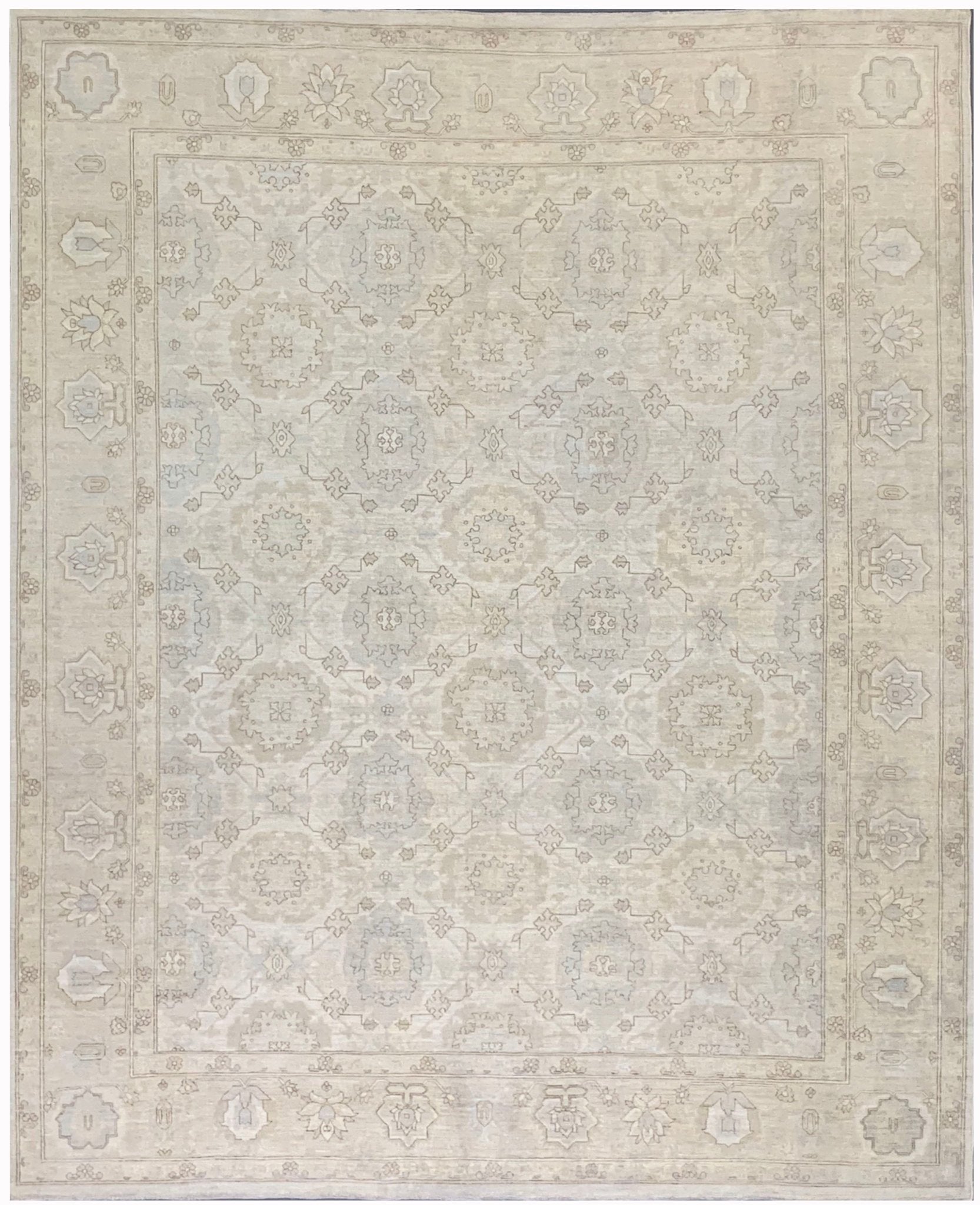 Handmade Afghan Chobi Rug | Bamyan Collection | 298 x 216 cm | 9'8" x 7'11" - Najaf Rugs & Textile