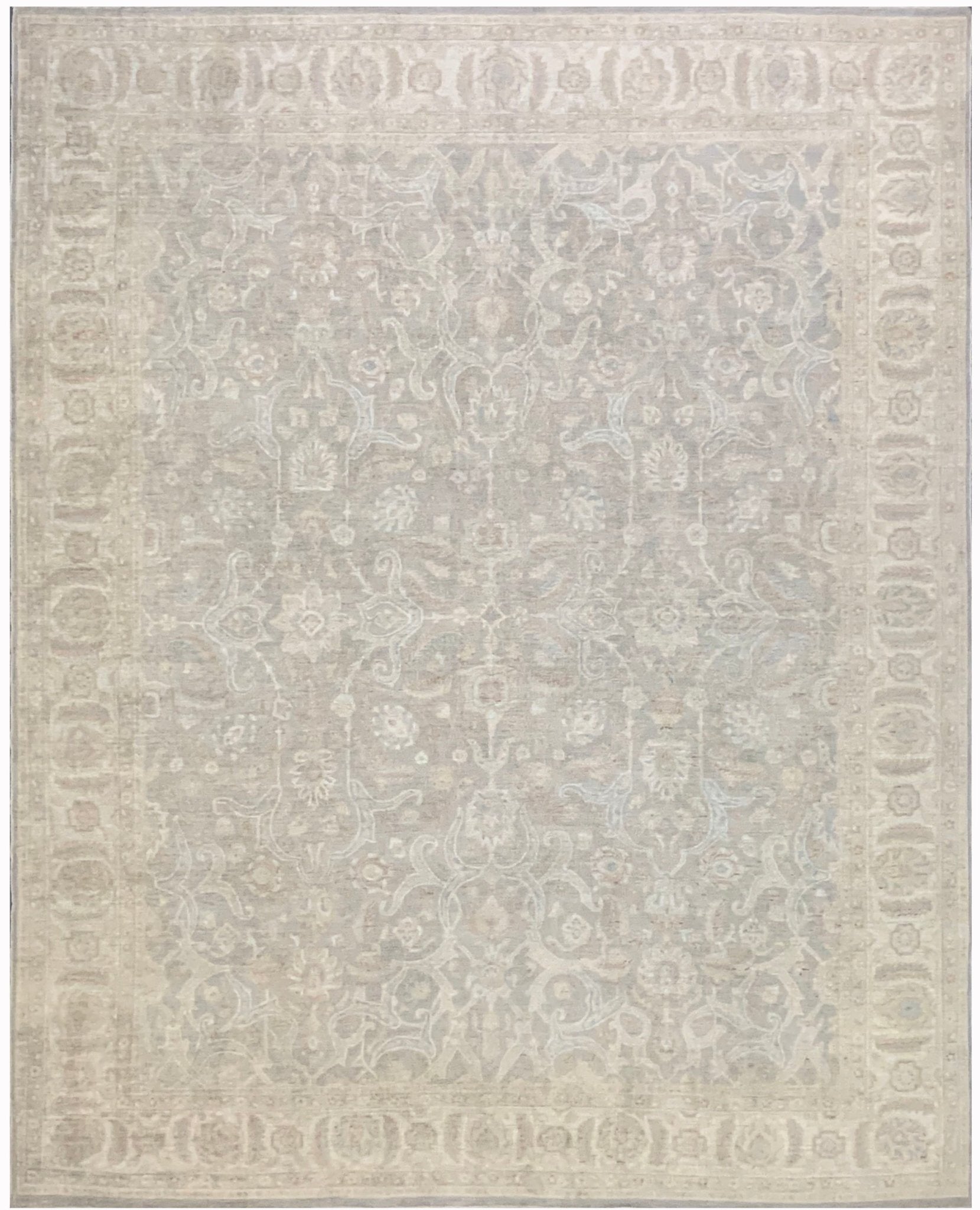 Handmade Afghan Chobi Rug | Bamyan Collection | 298 x 240 cm | 9'8" x 7'9" - Najaf Rugs & Textile
