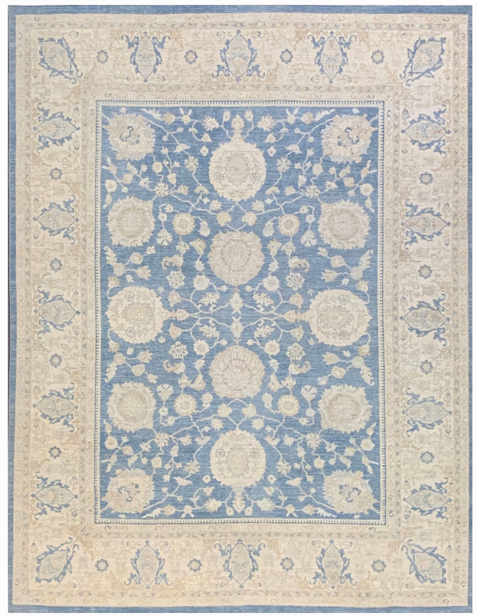 Handmade Afghan Chobi Rug | Bamyan Collection | 304 x 216 cm | 10' x 7'10" - Najaf Rugs & Textile