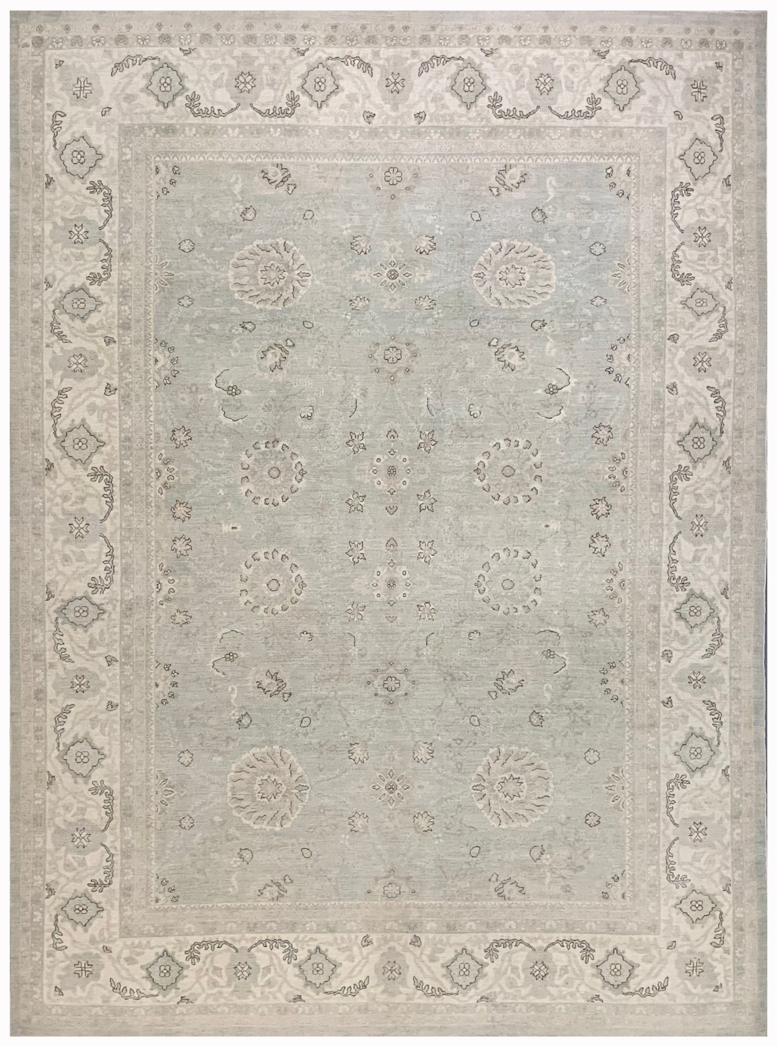 Handmade Afghan Chobi Rug | Bamyan Collection | 338 x 271 cm | 11'10" x 8'9" - Najaf Rugs & Textile