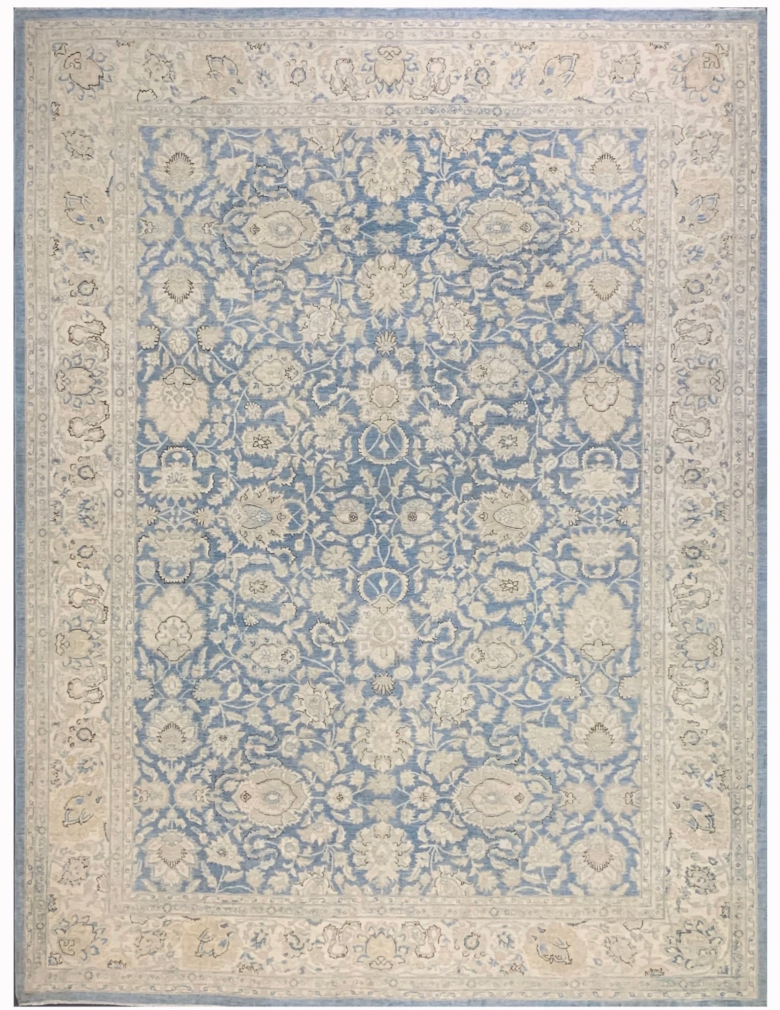 Handmade Afghan Chobi Rug | Bamyan Collection | 338 x 274 cm | 11'10" x 9' - Najaf Rugs & Textile