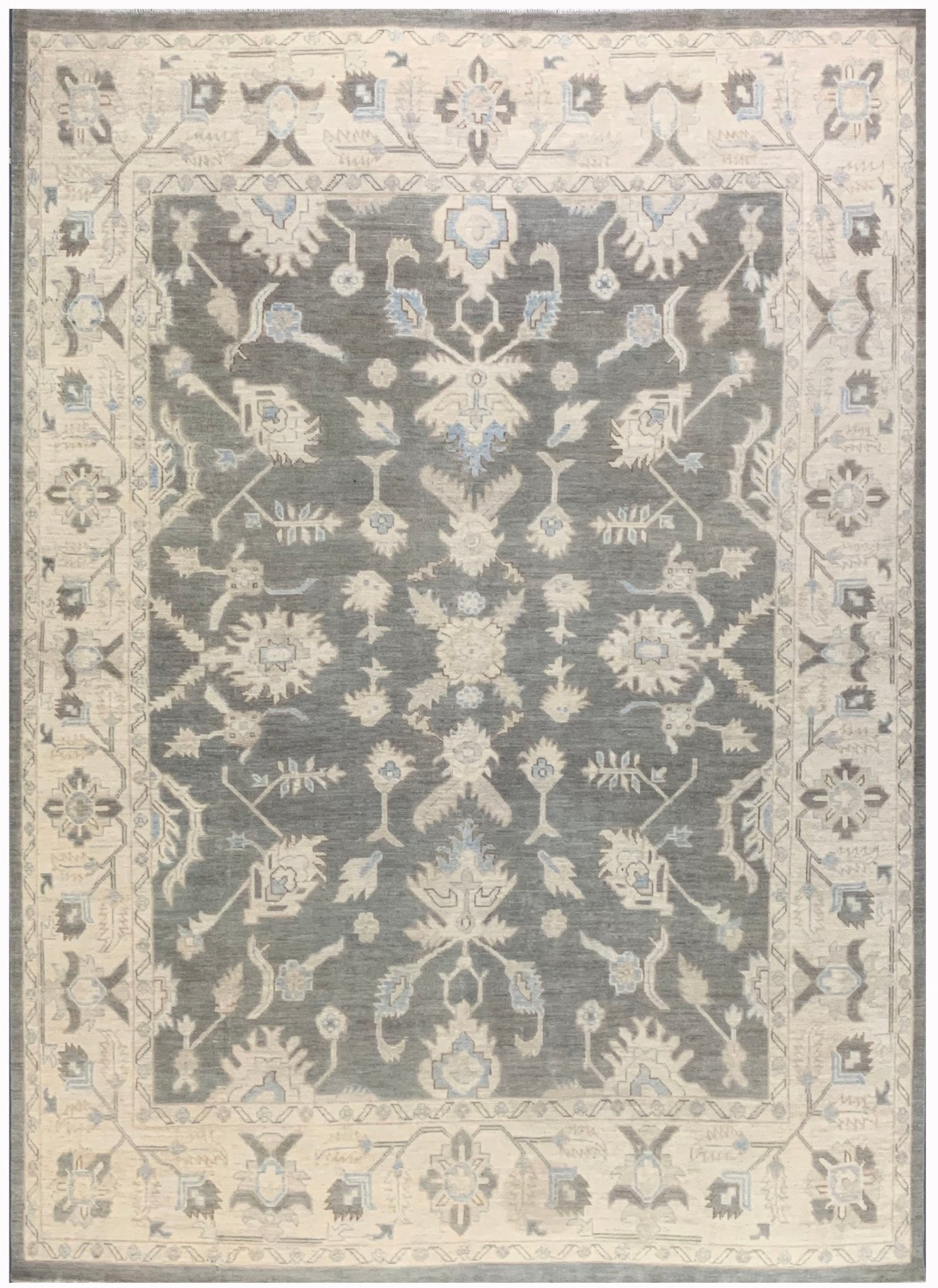 Handmade Afghan Chobi Rug | Bamyan Collection | 371 x 268 cm | 12'2" x 8'8" - Najaf Rugs & Textile
