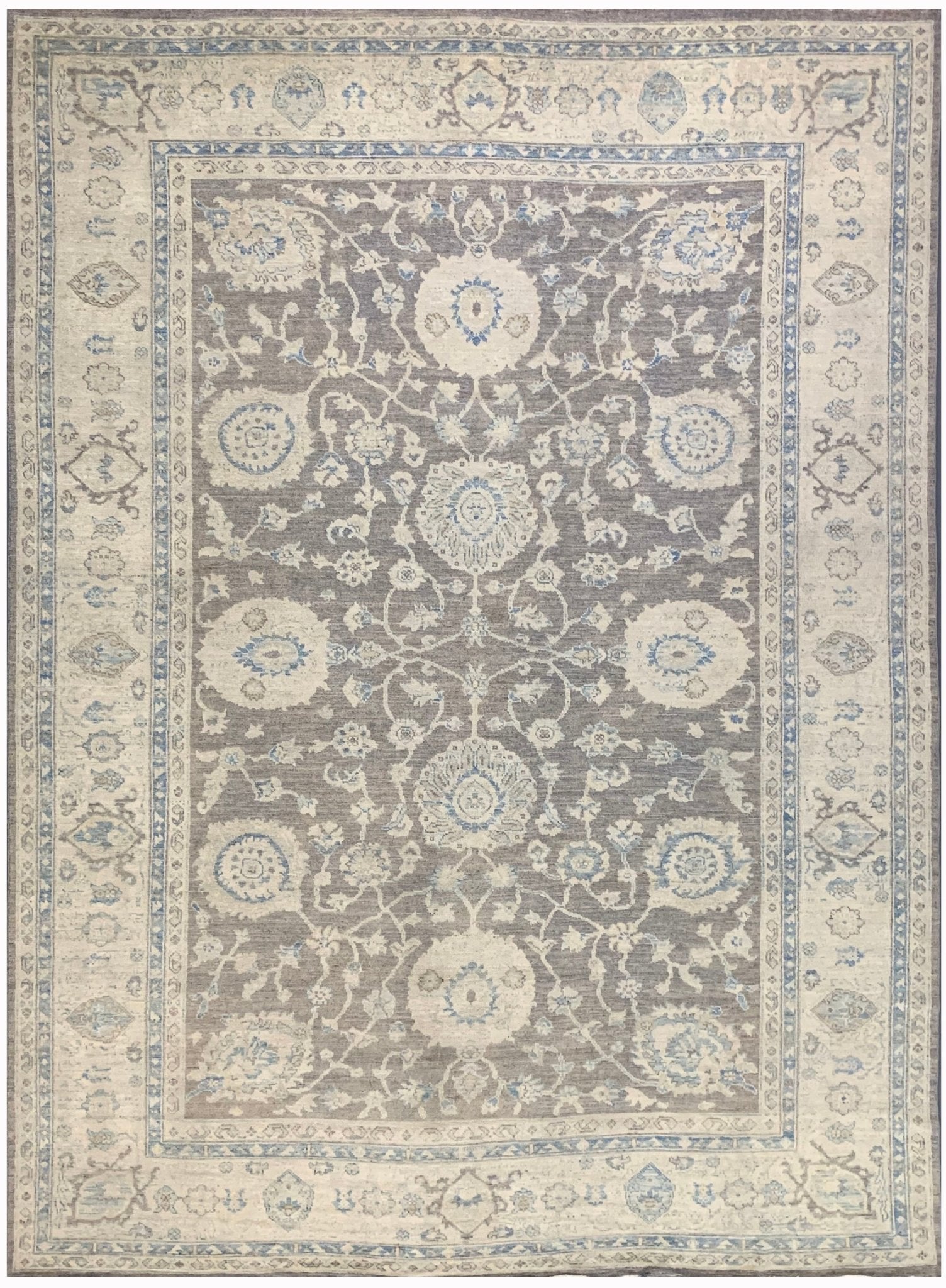 Handmade Afghan Chobi Rug | Bamyan Collection | 429 x 316 cm | 14'1" x 10'4" - Najaf Rugs & Textile